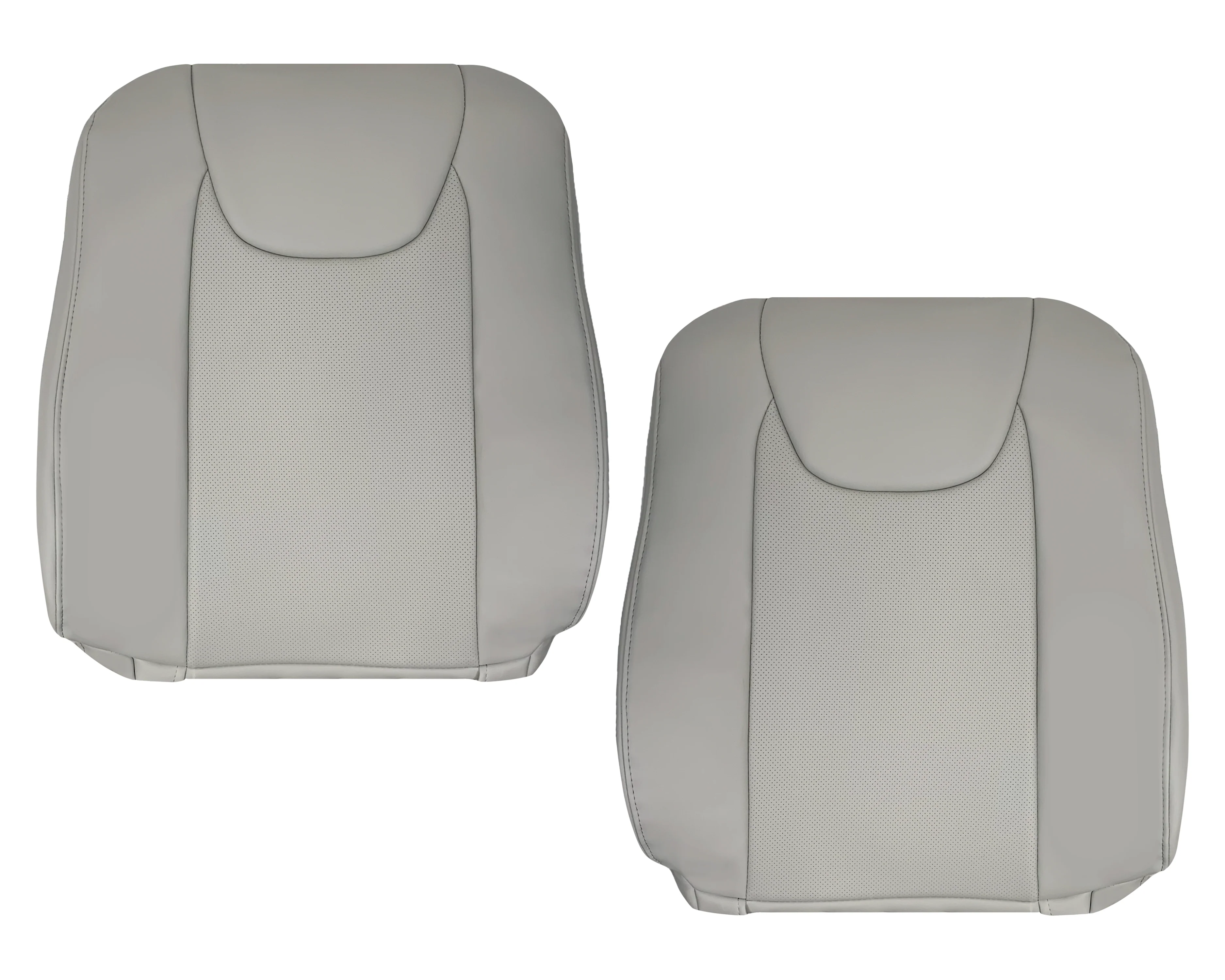 2010-2015 Lexus RX350 RX450H Replacement Synthetic Leather Seat Covers: Gray Perforated - Image 22