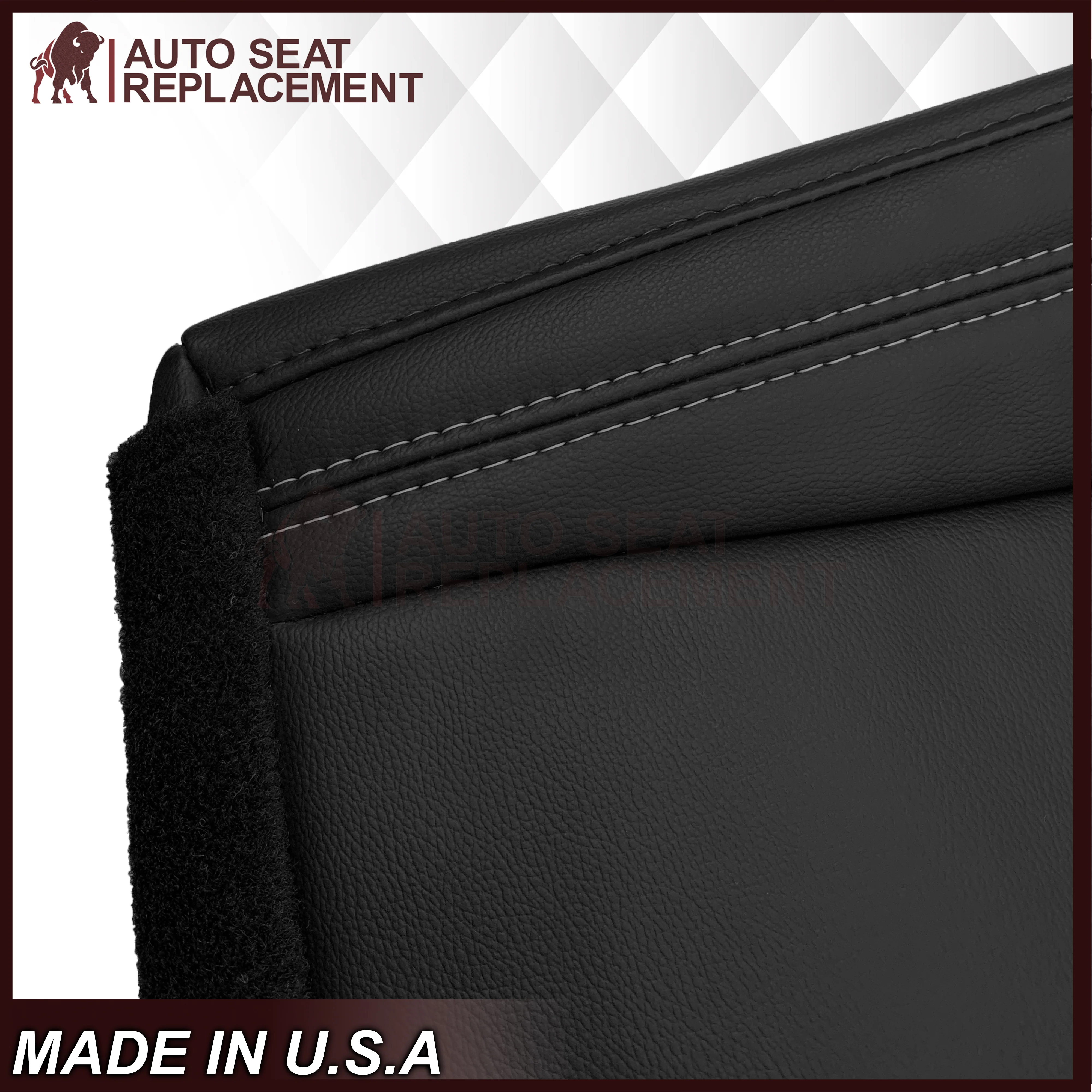 2011-2021 Jeep Grand Cherokee Overland Replacement Seat Cover: Black, Perforated - Image 3