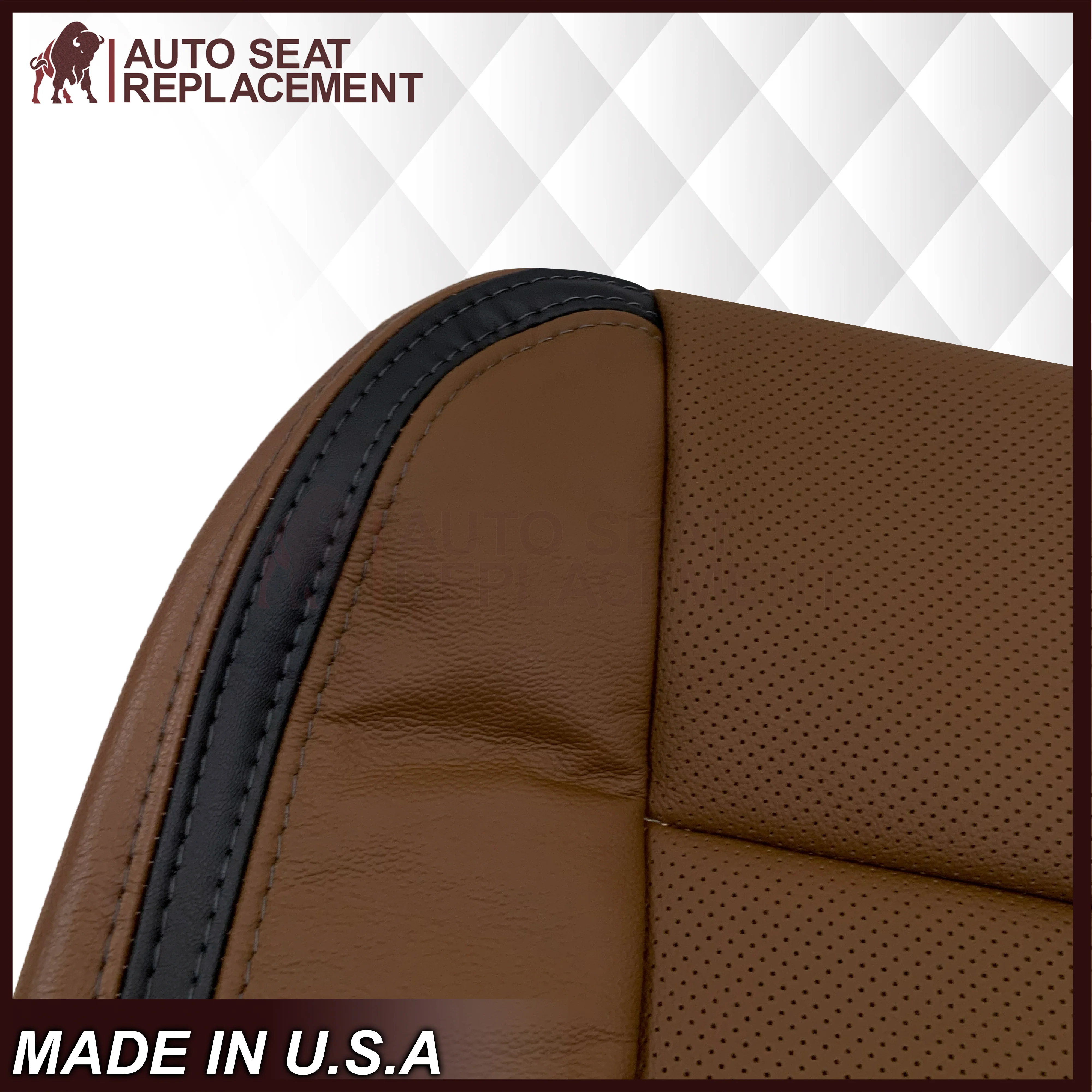 2013-2016 Ford F-250 F-350 F-450 F-550 Platinum Edition Replacement Seat Cover In Pecan Brown: Choose From Variants - Image 13