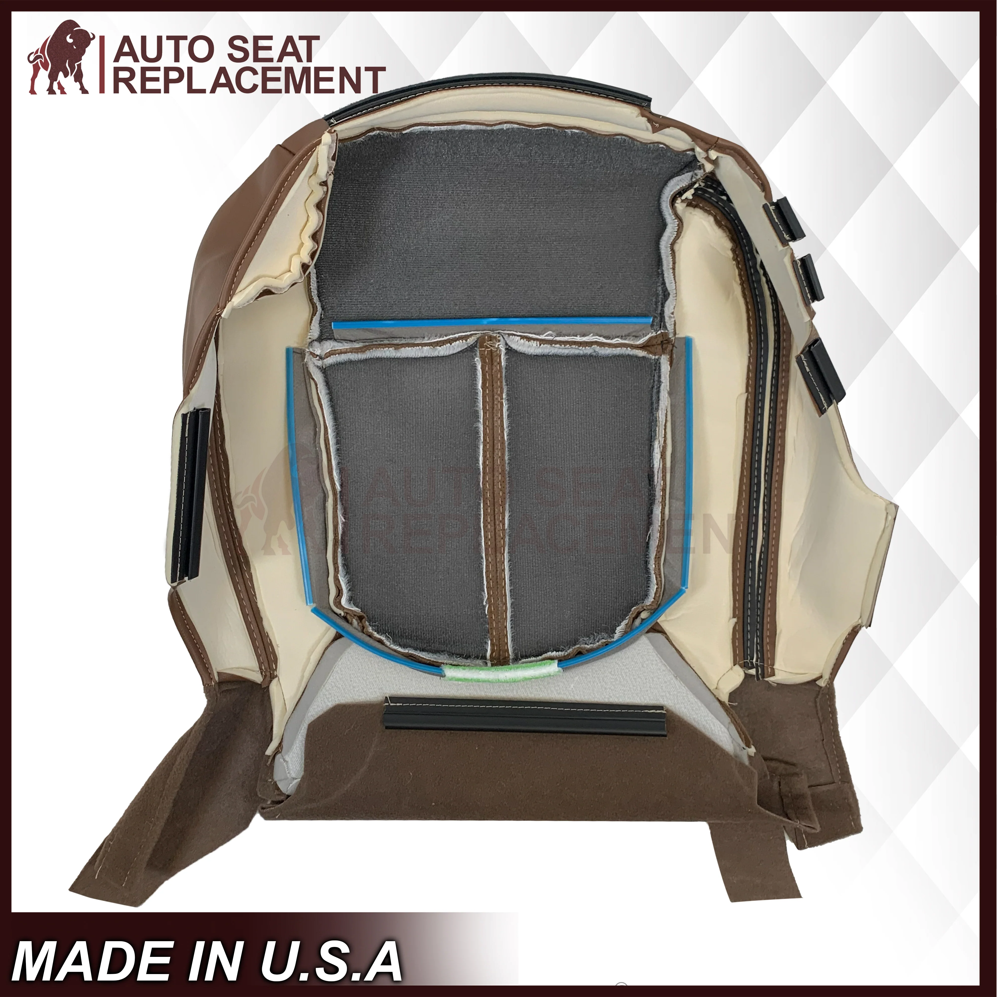 2013-2016 Ford F-250 F-350 F-450 F-550 Platinum Edition Replacement Seat Cover In Pecan Brown: Choose From Variants - Image 2