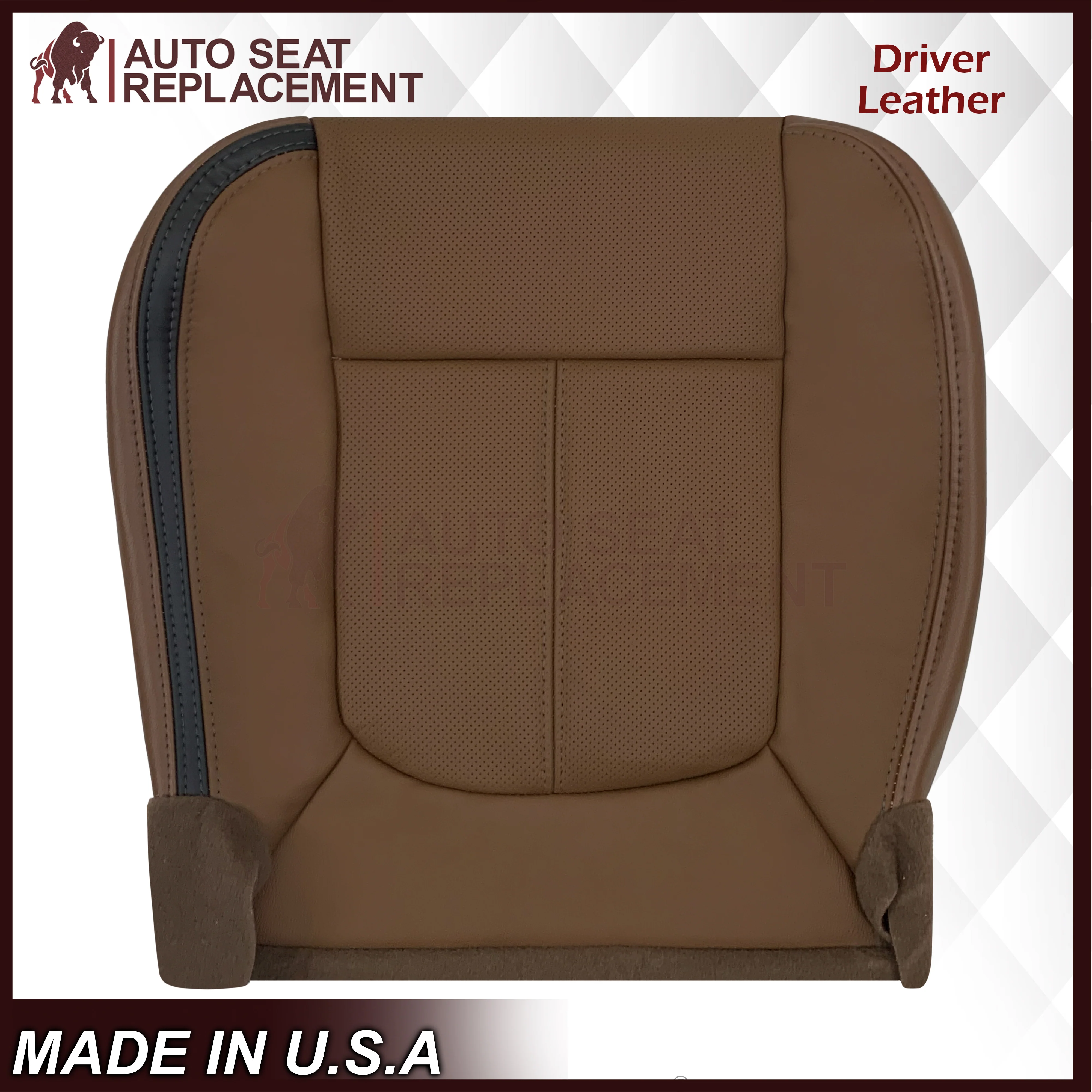 2013-2016 Ford F-250 F-350 F-450 F-550 Platinum Edition Replacement Seat Cover In Pecan Brown: Choose From Variants - Image 3