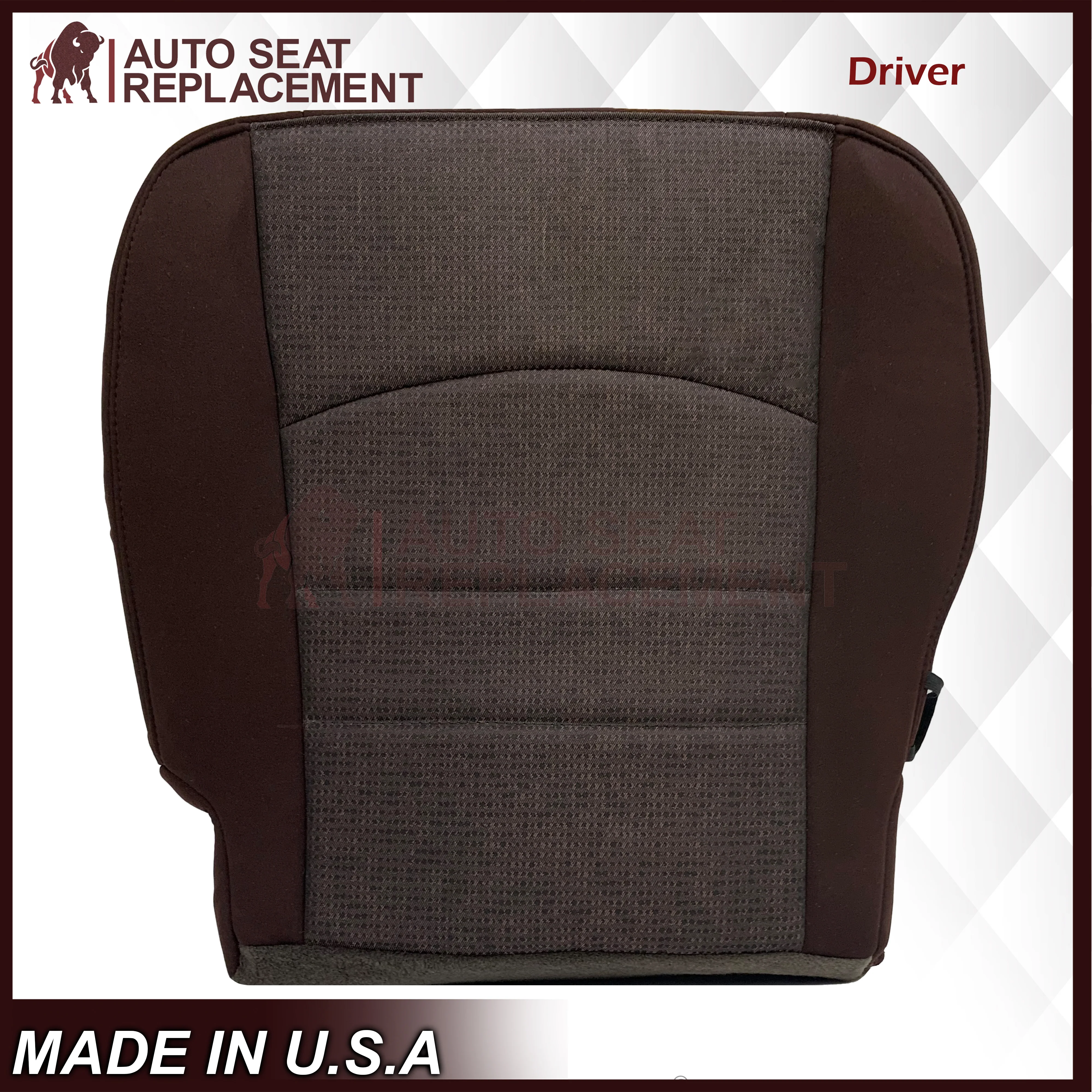 2013 - 2018 Dodge Ram 1500 2500 SLT Outdoorsman Bottom Cloth Seat Cover Brown - Image 3