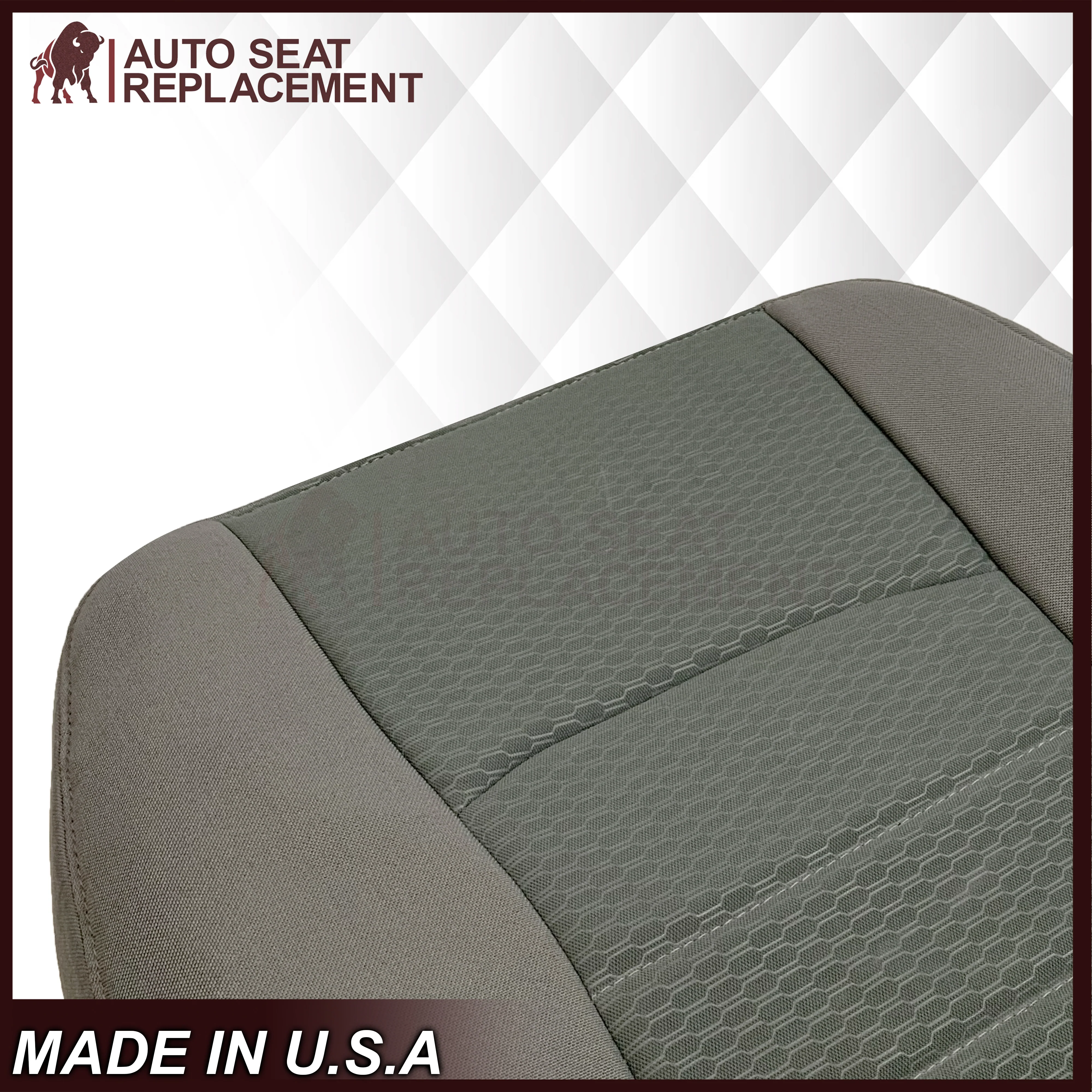 2013-2018 Dodge Ram ST Tradesman Bottom or Top Replacement Seat Cover: Cloth Diesel Gray - Image 2