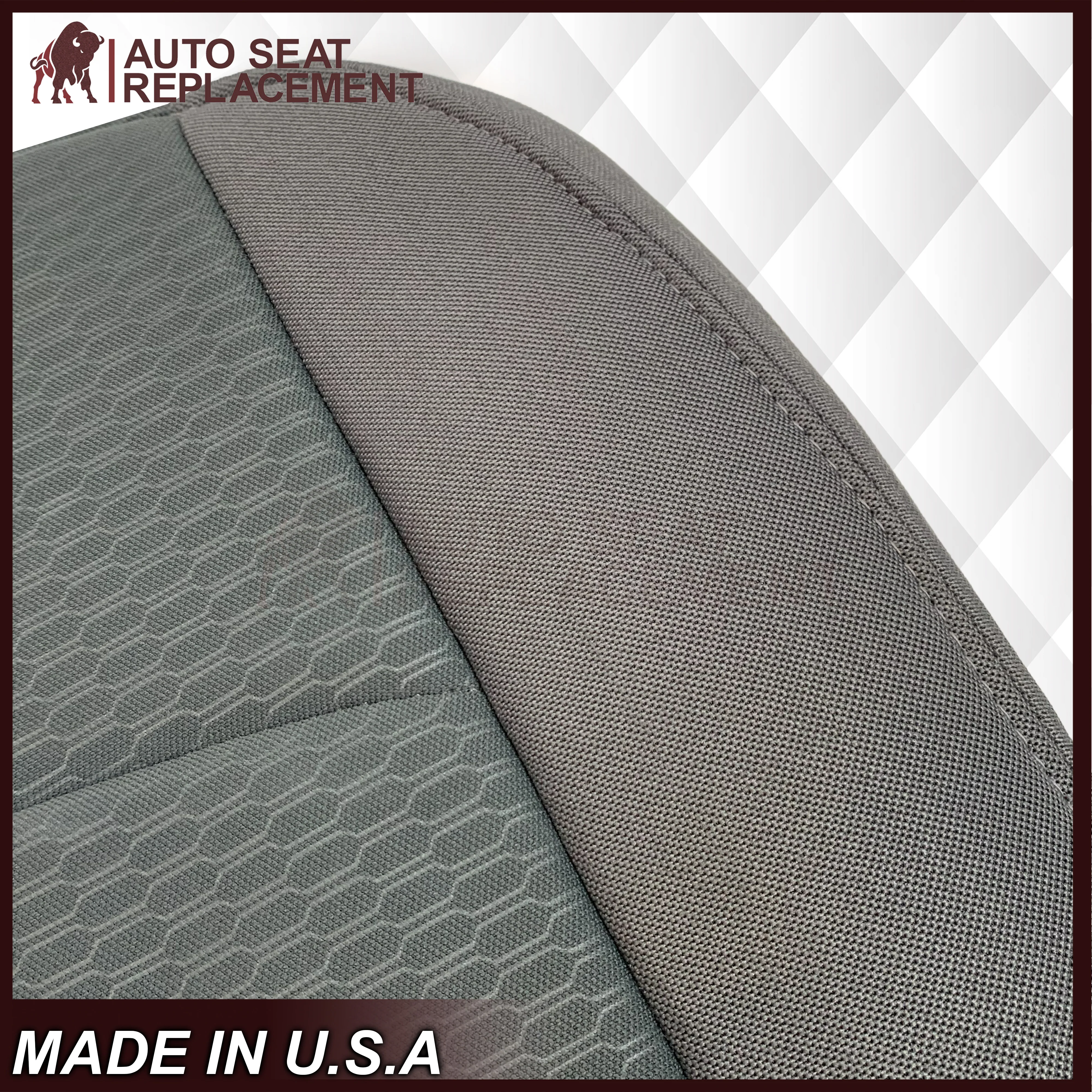 2013-2018 Dodge Ram ST Tradesman Bottom or Top Replacement Seat Cover: Cloth Diesel Gray - Image 3