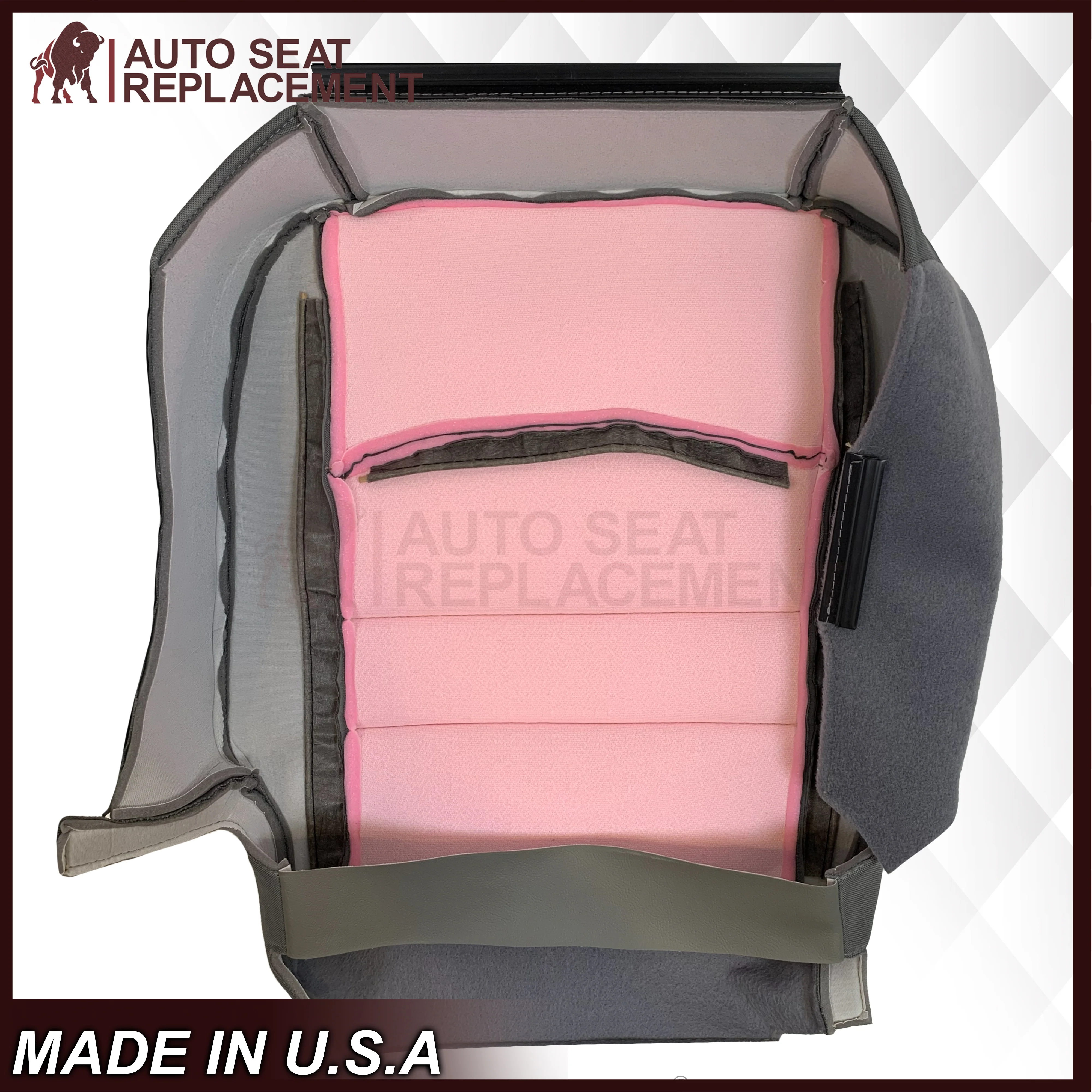 2013-2018 Dodge Ram ST Tradesman Bottom or Top Replacement Seat Cover: Cloth Diesel Gray - Image 6