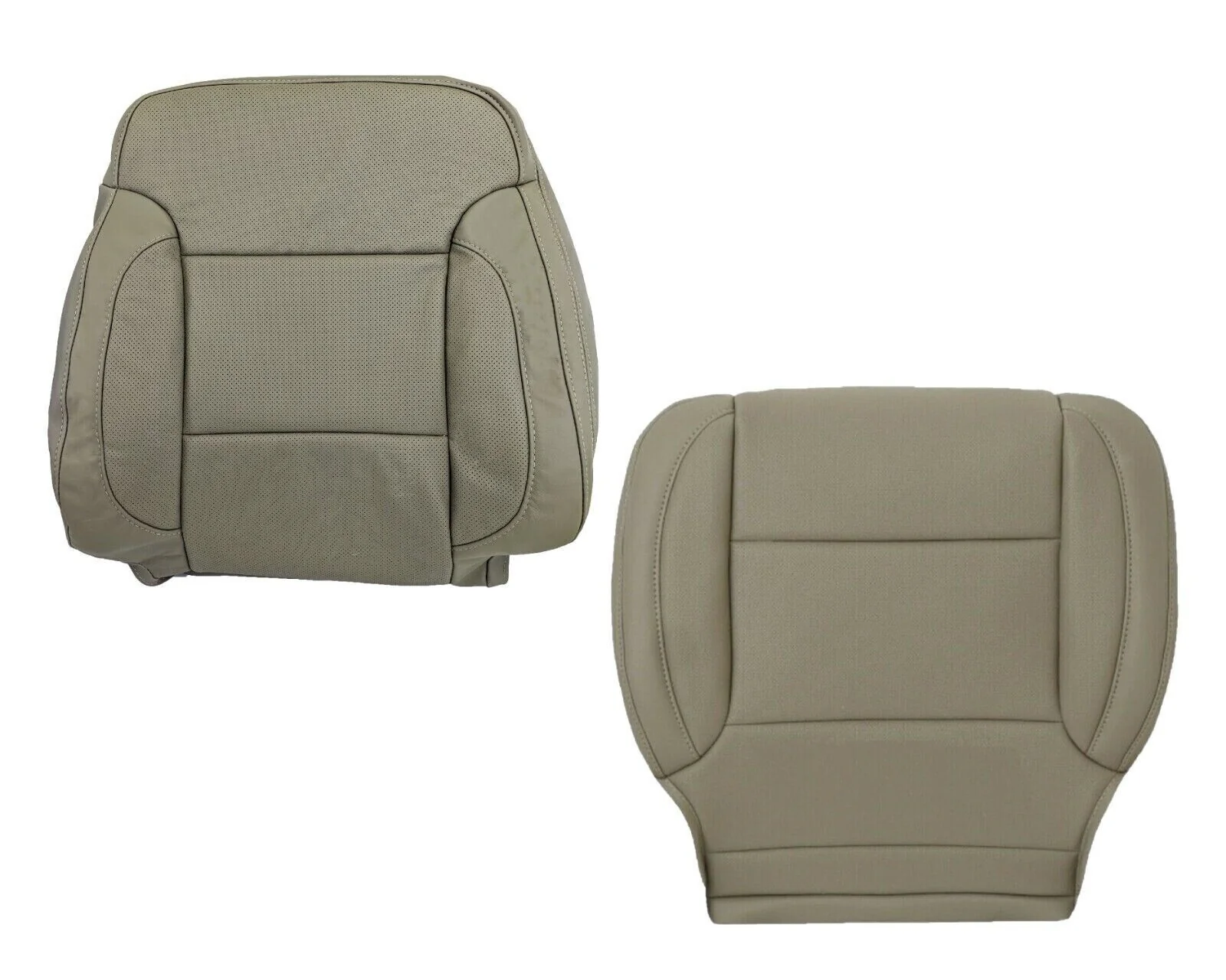2014 2015 2016 2017 2018 2019 Chevy Silverado Perforated Replacement Seat Covers in Tan (Perforated) - Image 9