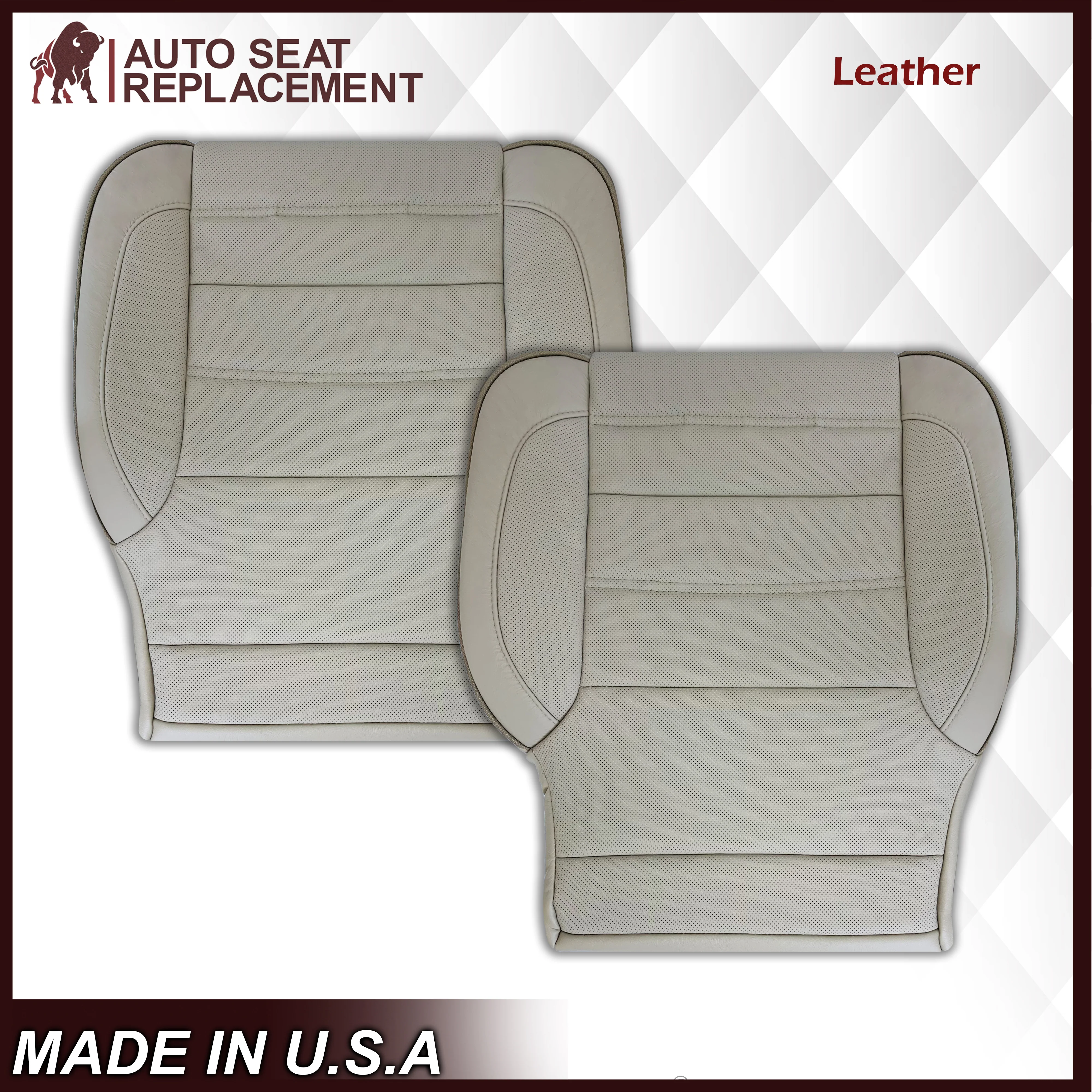 2014 2015 2016 2017 2018 2019 GMC Yukon Denali Perforated Leather Seat Cover Replacement In Shale Tan: Choose from variant - Image 10