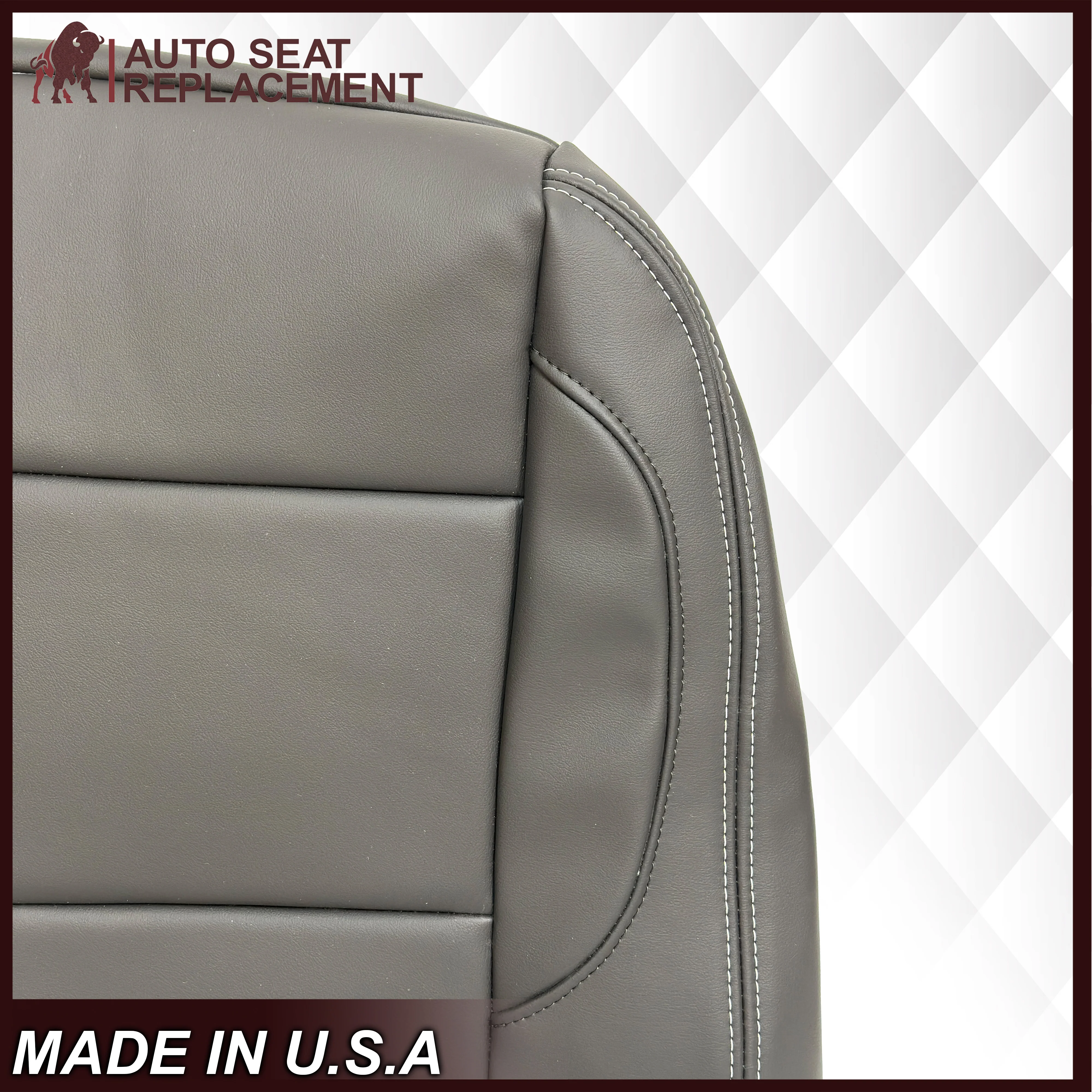 2014 - 2018 GMC Sierra Denali SECOND ROW Solid Passenger 40 Bottom in Jet Black Genuine Leather OR Vinyl - Image 5