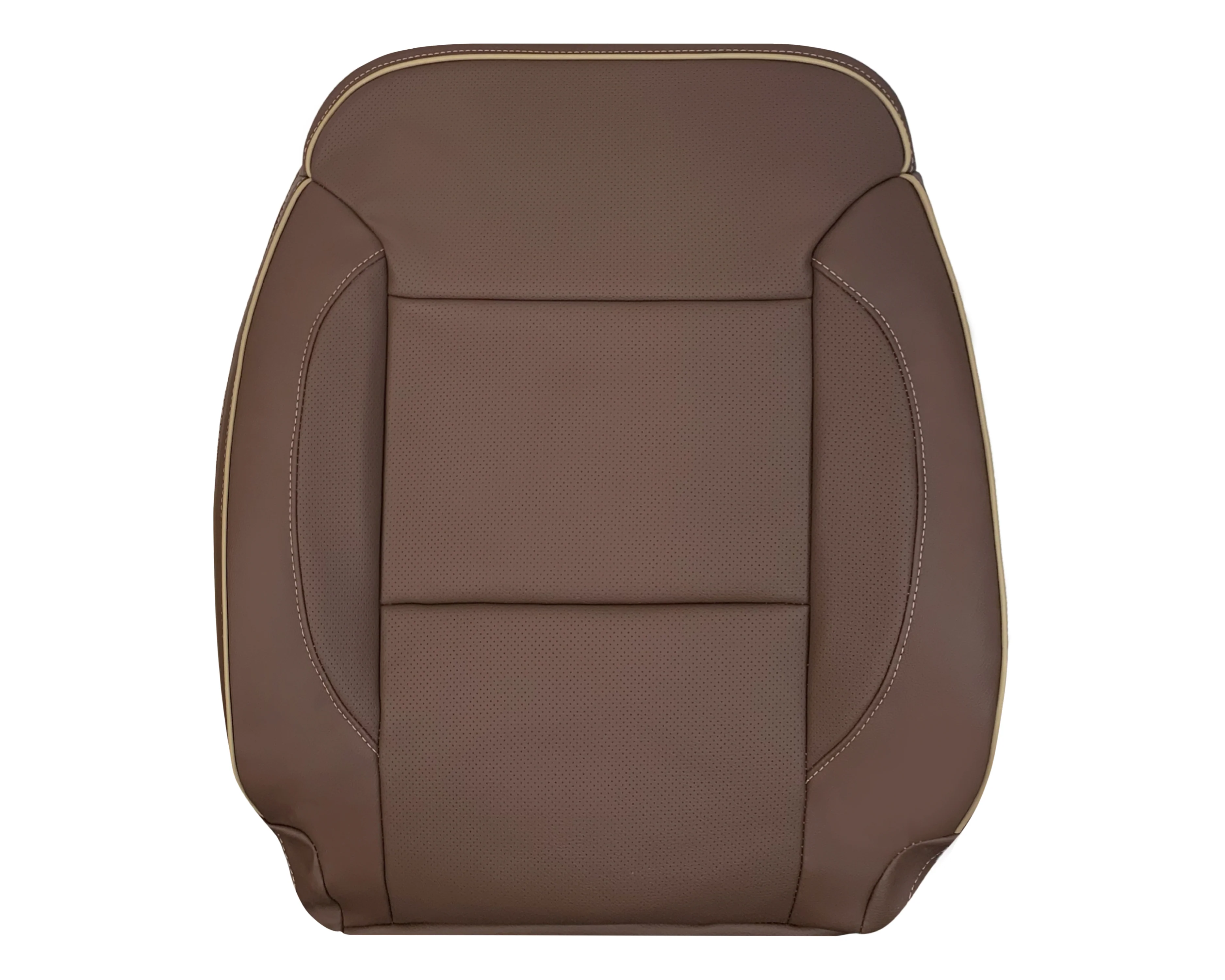 2014-2019 Chevy Silverado 1500 2500HD 3500HD High Country Replacement Perforated Genuine Leather OR Synthetic Leather Seat Covers: Brown - Image 5
