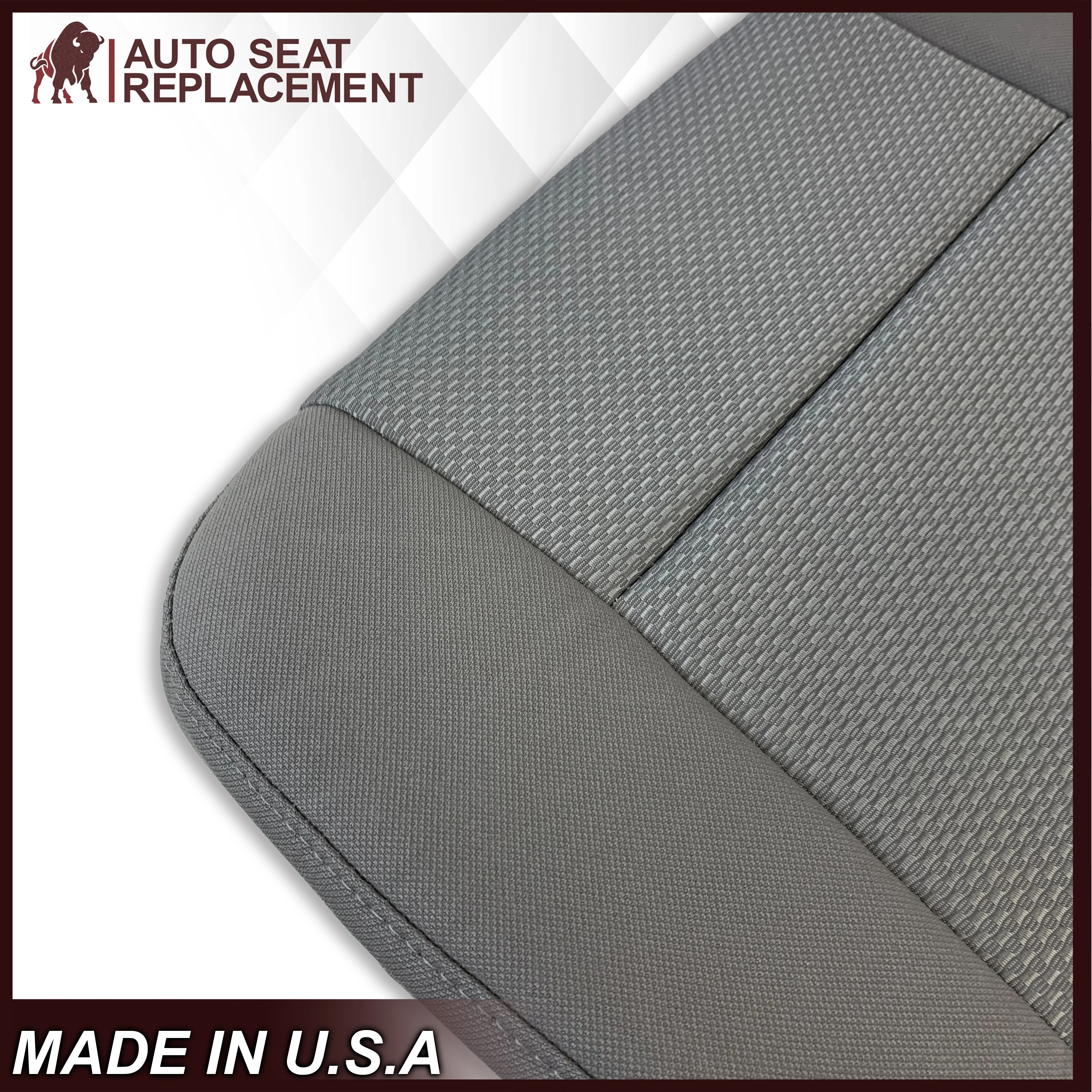 2014-2019 Chevy Silverado & GMC Sierra Cloth Fabric Seat Cover Replacement in Dune Tan OR Dark Ash Gray - Image 22