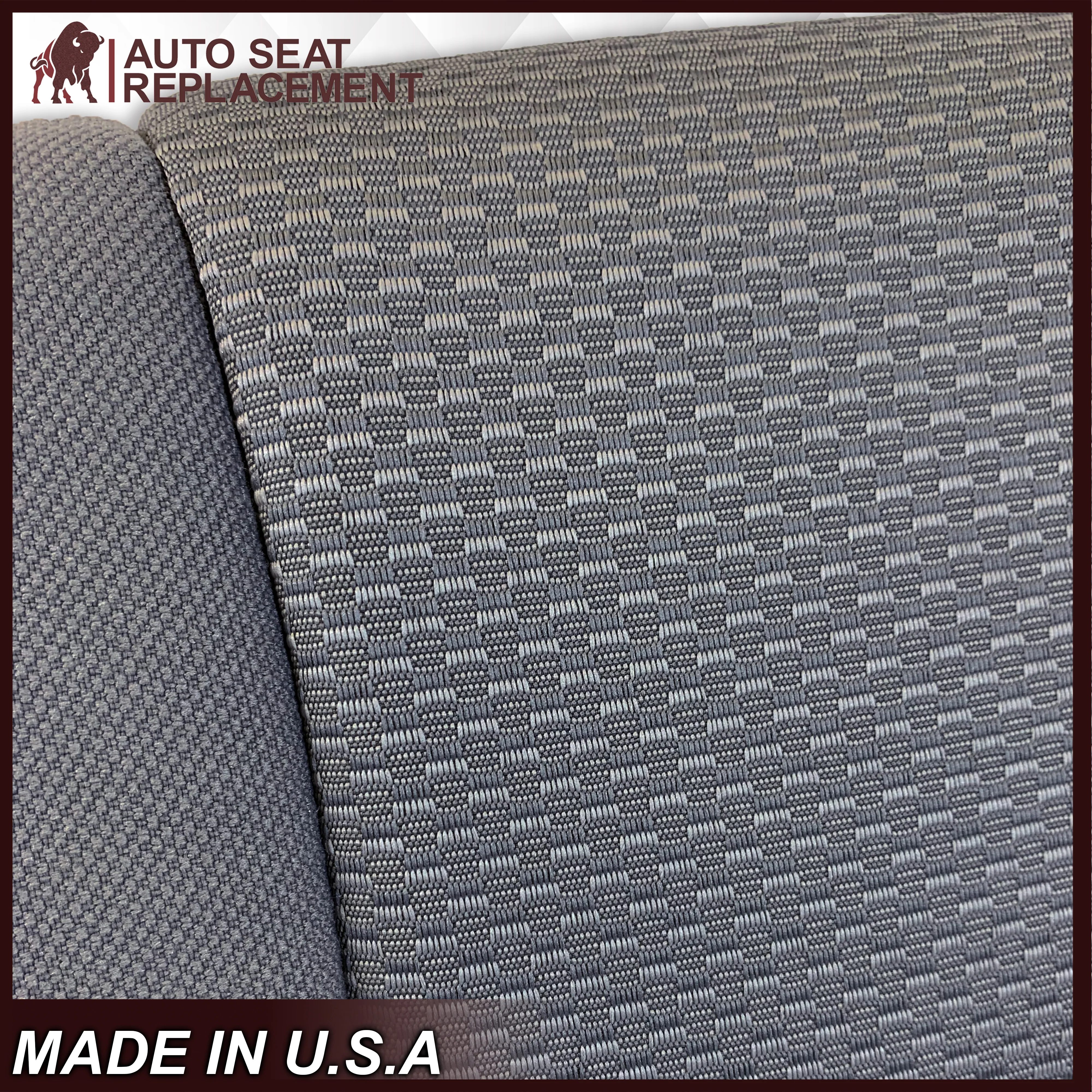 2014-2019 Chevy Silverado & GMC Sierra Cloth Fabric Seat Cover Replacement in Dune Tan OR Dark Ash Gray - Image 4