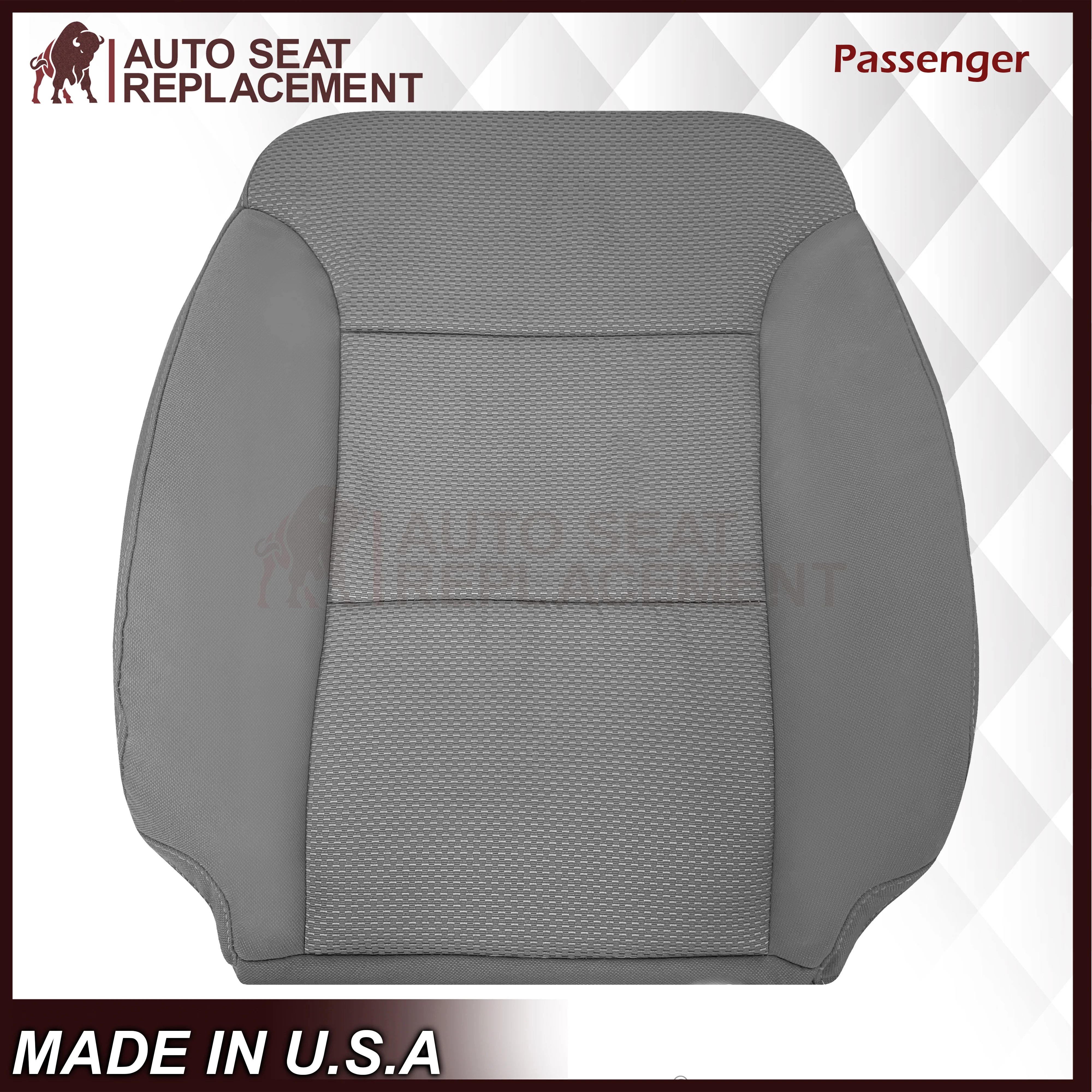 2014-2019 Chevy Silverado LS LT Z71 Replacement Cloth Seat Cover: Gray - Image 19