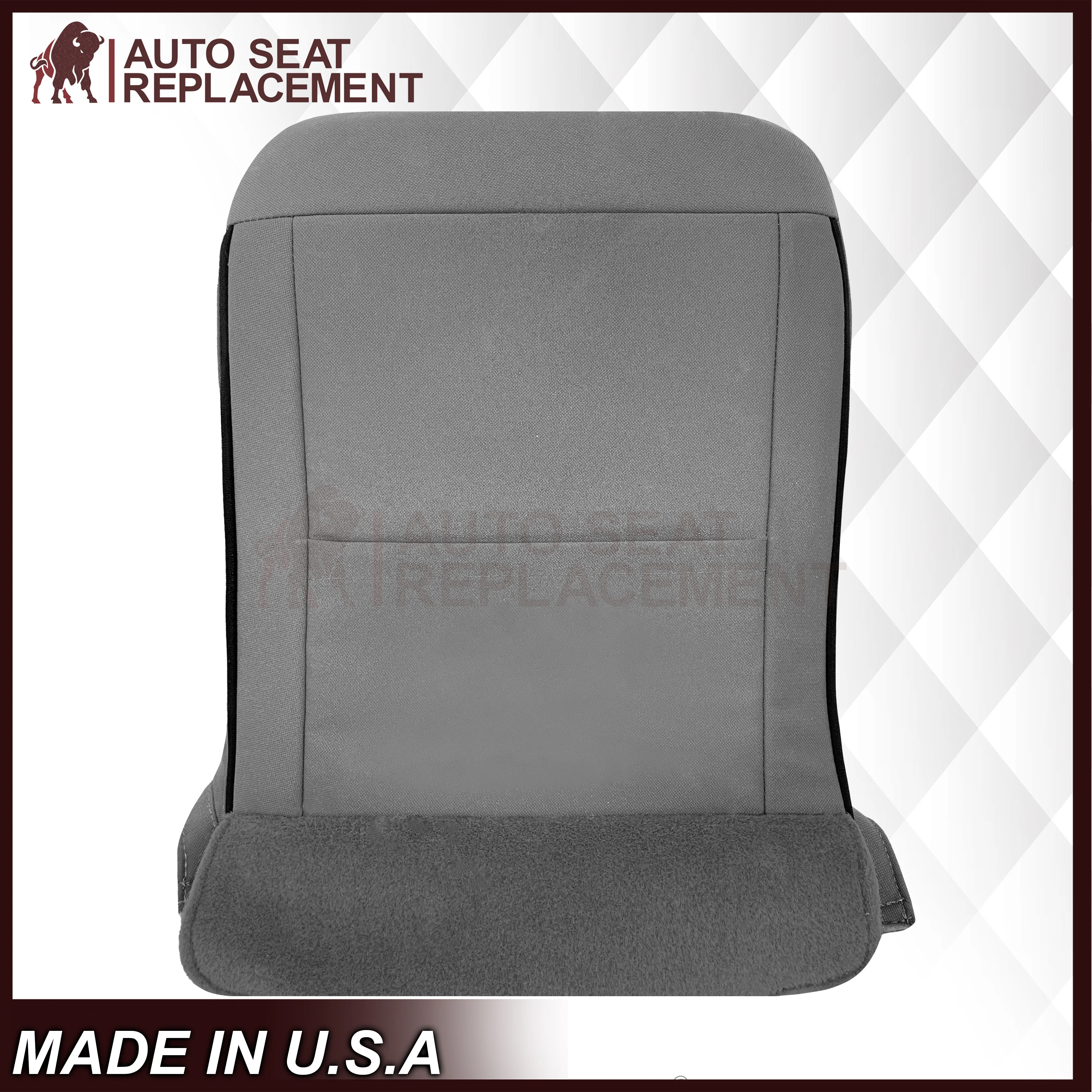 2014-2019 Chevy Silverado LS LT Z71 Replacement Cloth Seat Cover: Gray - Image 3