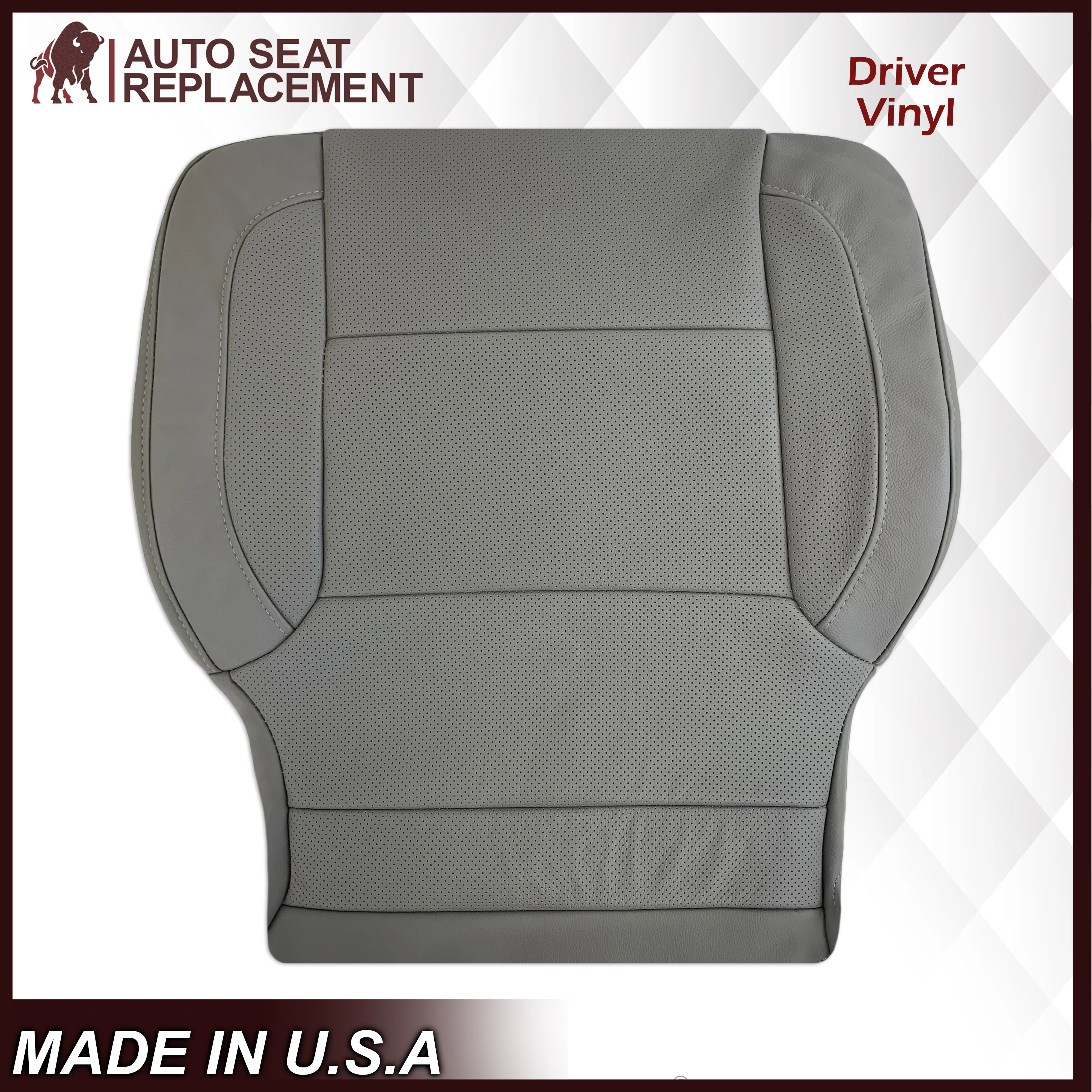 2014-2019 Chevy Silverado Tahoe Suburban & GMC Yukon PERFORATED Leather Seat Cover Replacement in Black, Gray, or Tan - Image 10