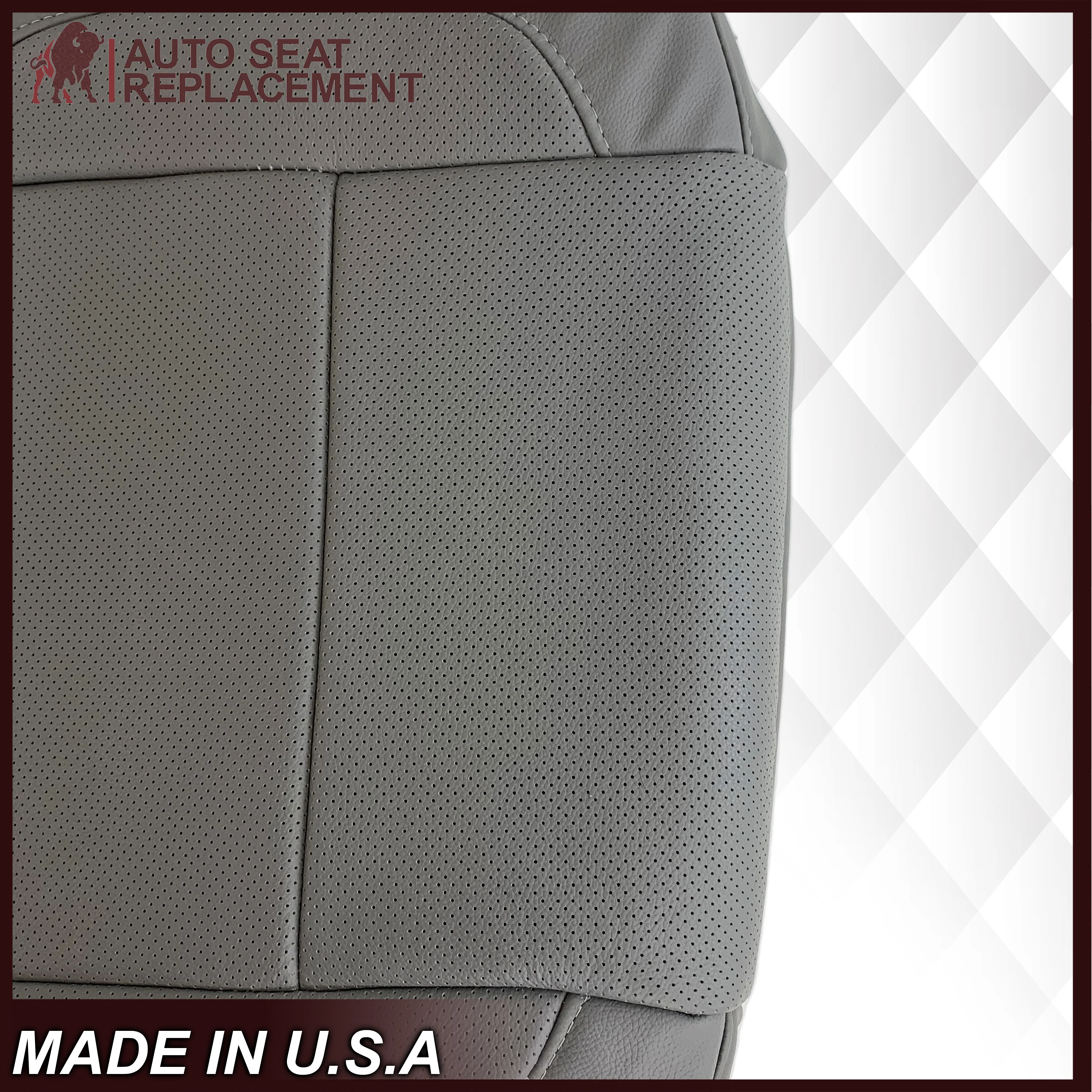 2014-2019 Chevy Silverado Tahoe Suburban & GMC Yukon PERFORATED Leather Seat Cover Replacement in Black, Gray, or Tan - Image 18