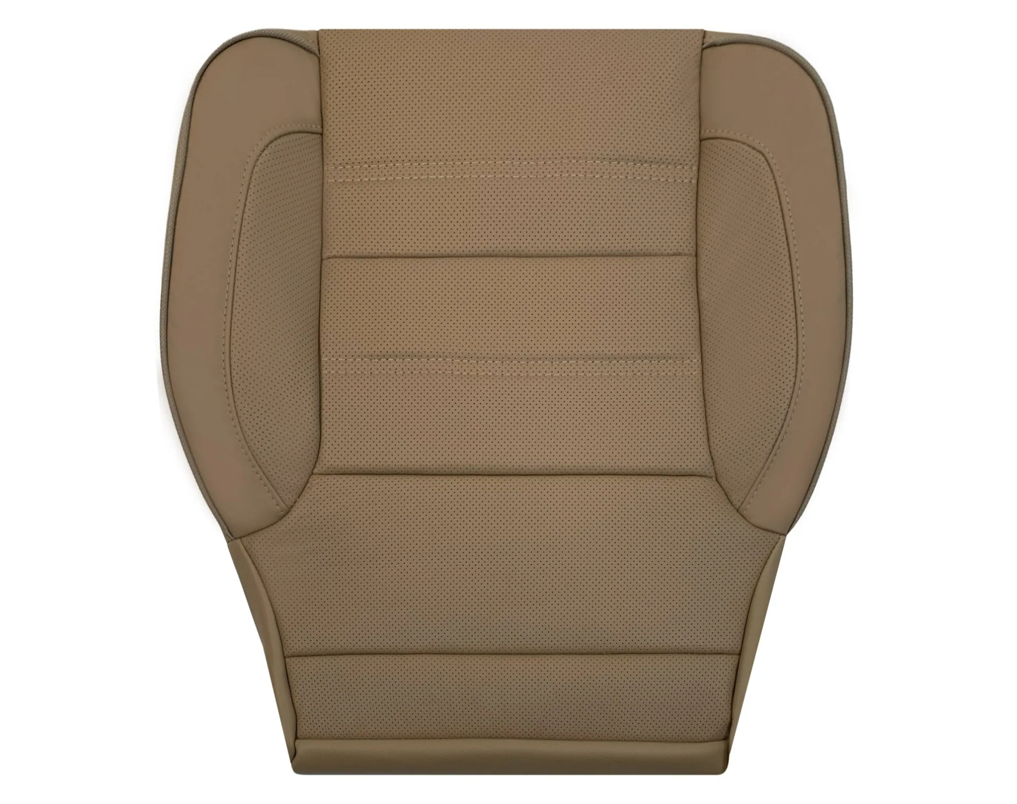 2014-2019 GMC Sierra Denali Perforated Genuine Leather Replacement Seat Cover In Dune Tan - Image 17