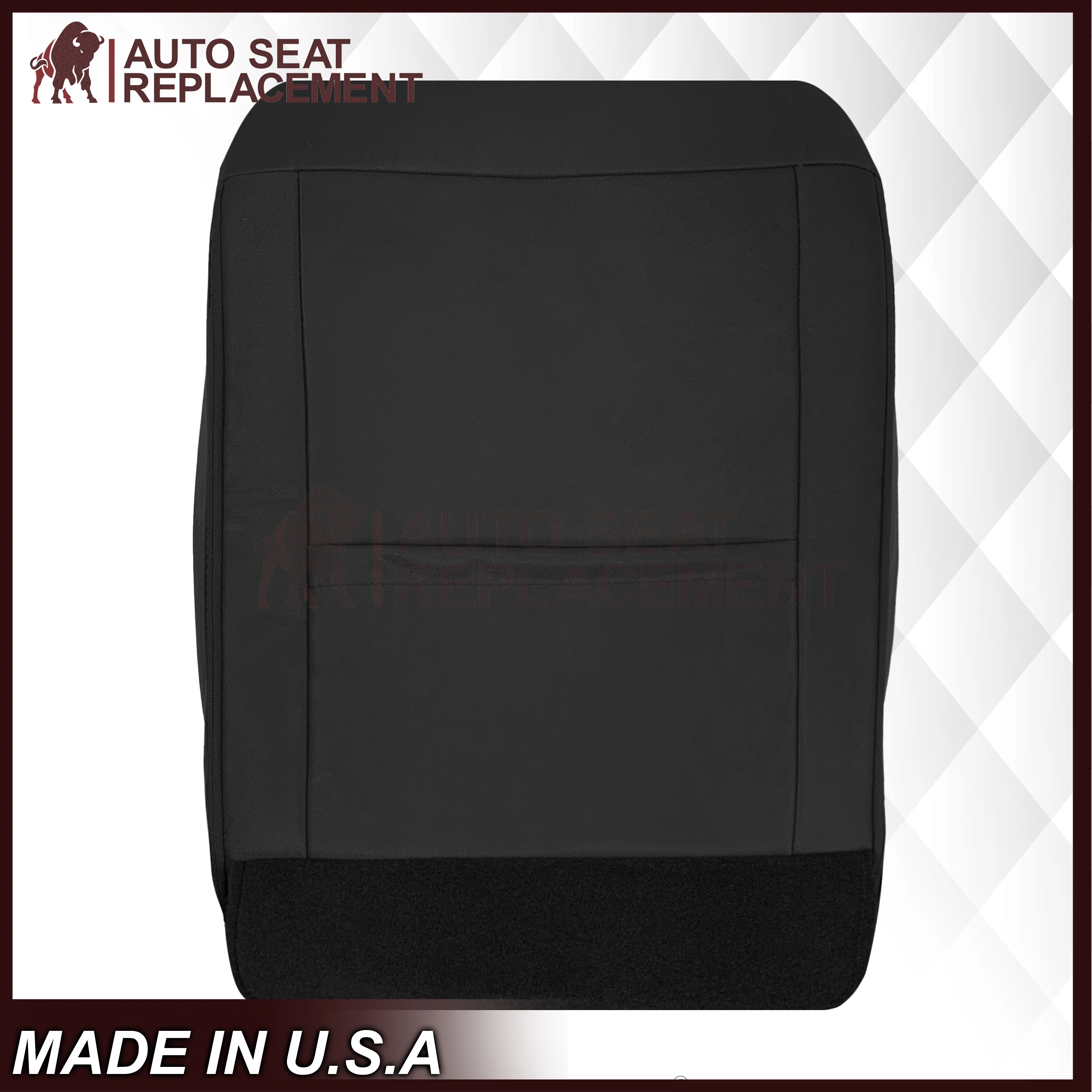 2014-2019 GMC Sierra W/T Base Work Truck Replacement Cloth Seat Cover: Black - Image 18