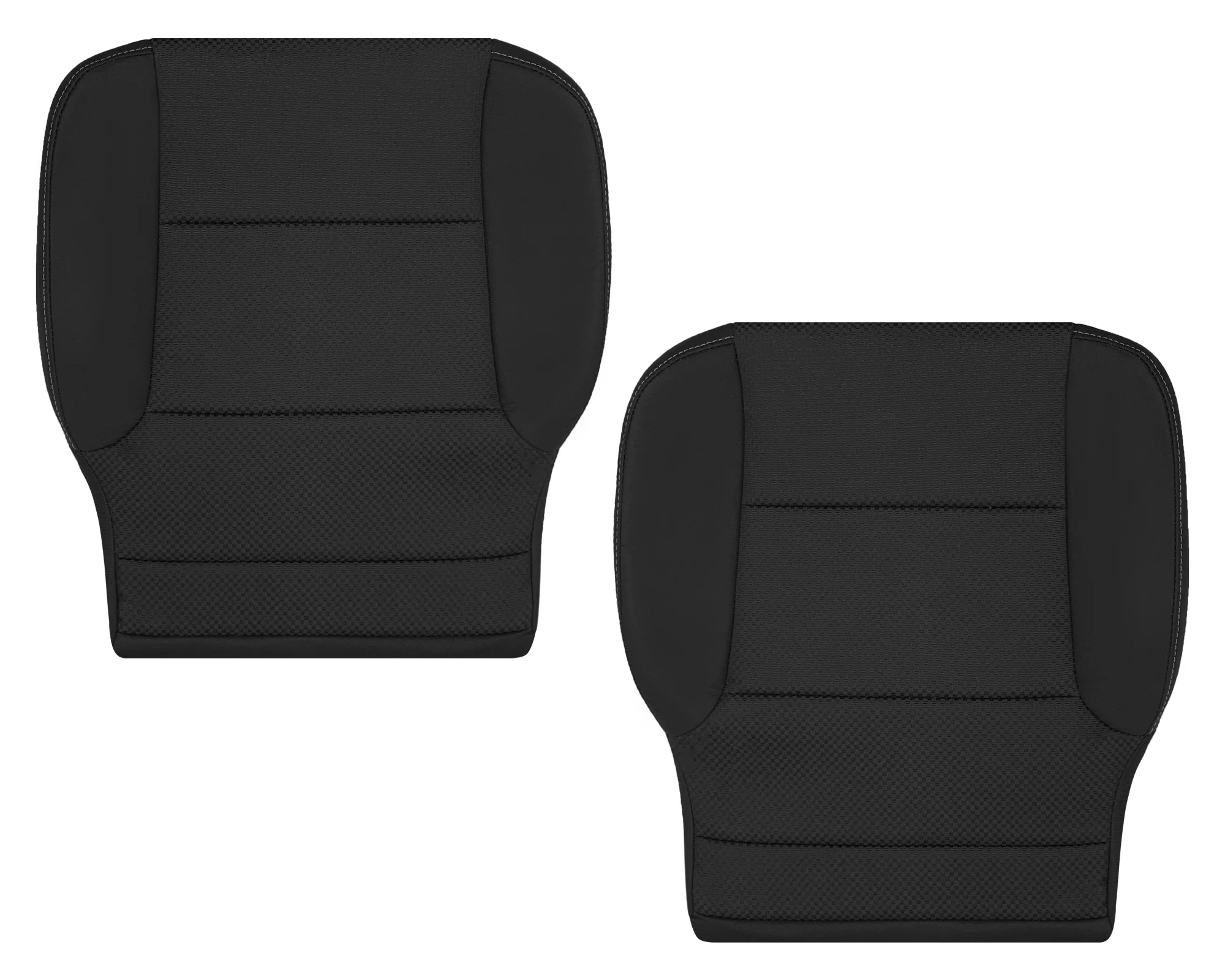 2014-2019 GMC Sierra W/T Base Work Truck Replacement Cloth Seat Cover: Black - Image 23