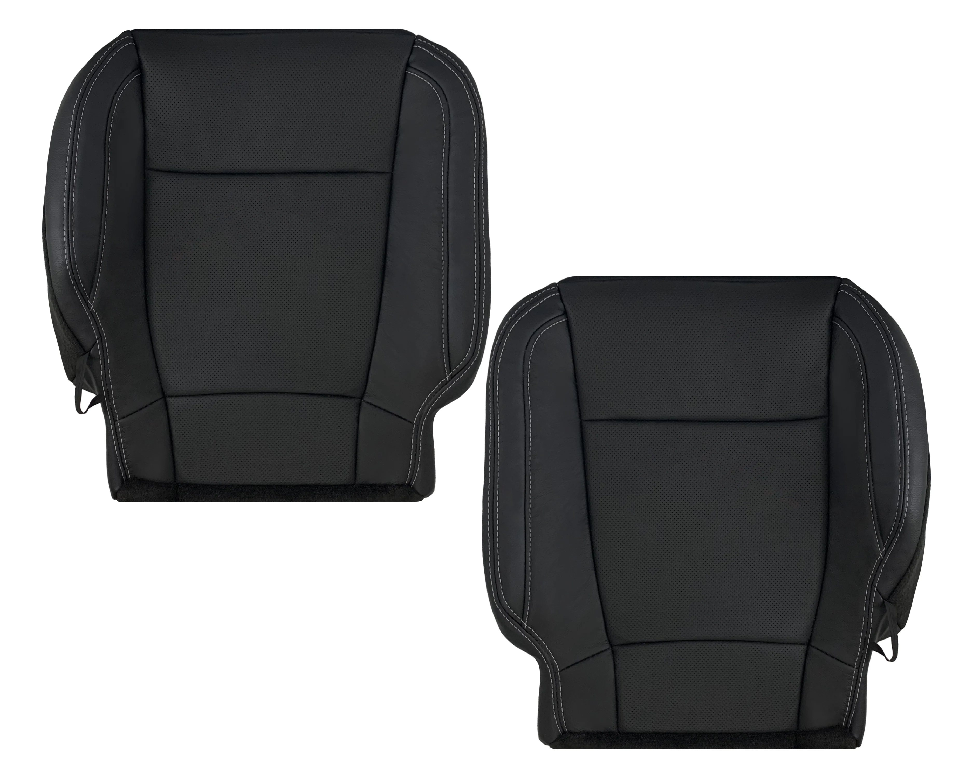 2015-2017 Ford F150 Lariat Charcoal Black Replacement Seat Covers in Leather or Synthetic Leather - Image 33