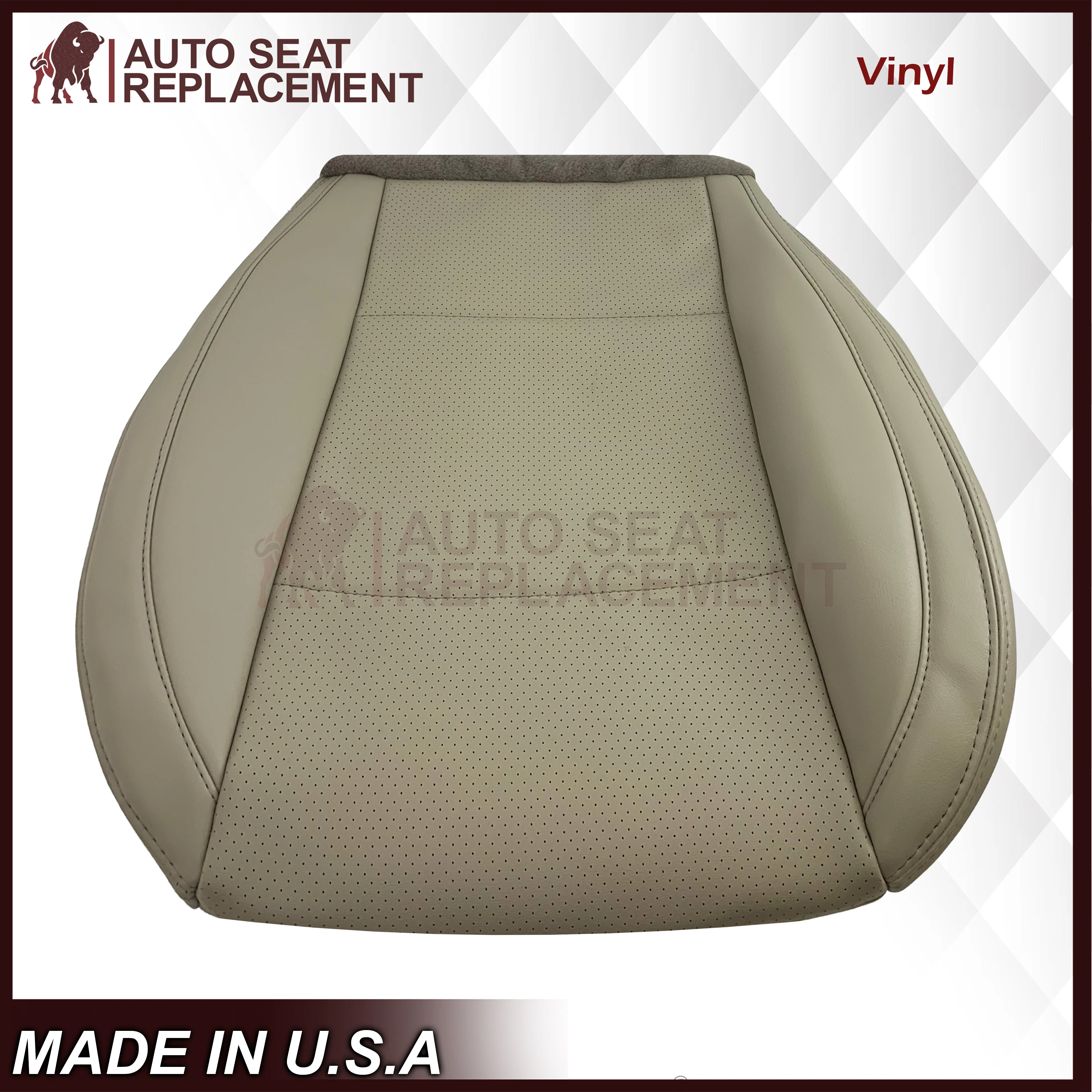 2015-2017 Subaru Outback Replacement Ivory Tan Perforated Seat Covers: Choose Your Side - Image 11