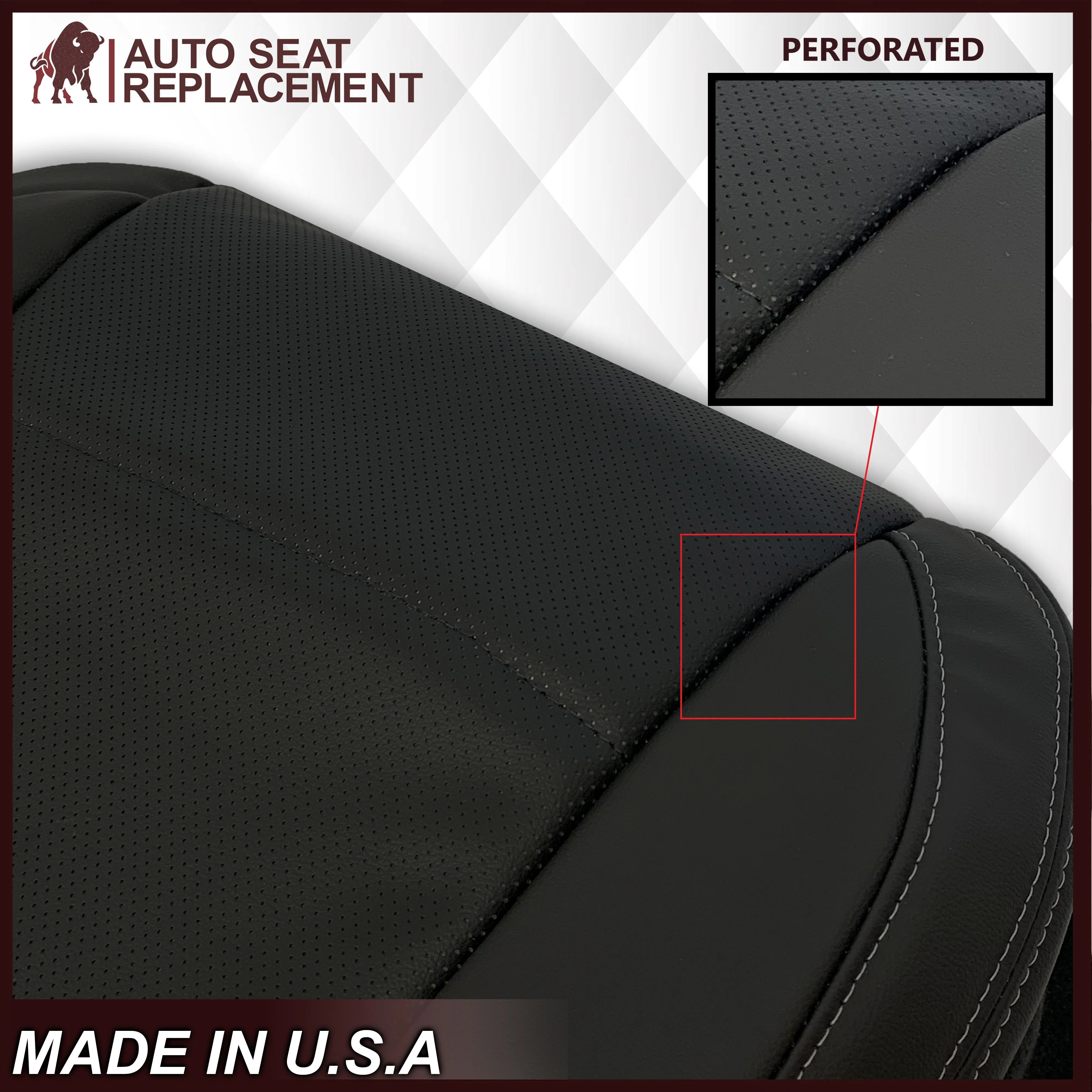 2015-2017 Subaru Outback Replacement Perforated Synthetic Leather Seat Covers: Choose Your Side - Image 5