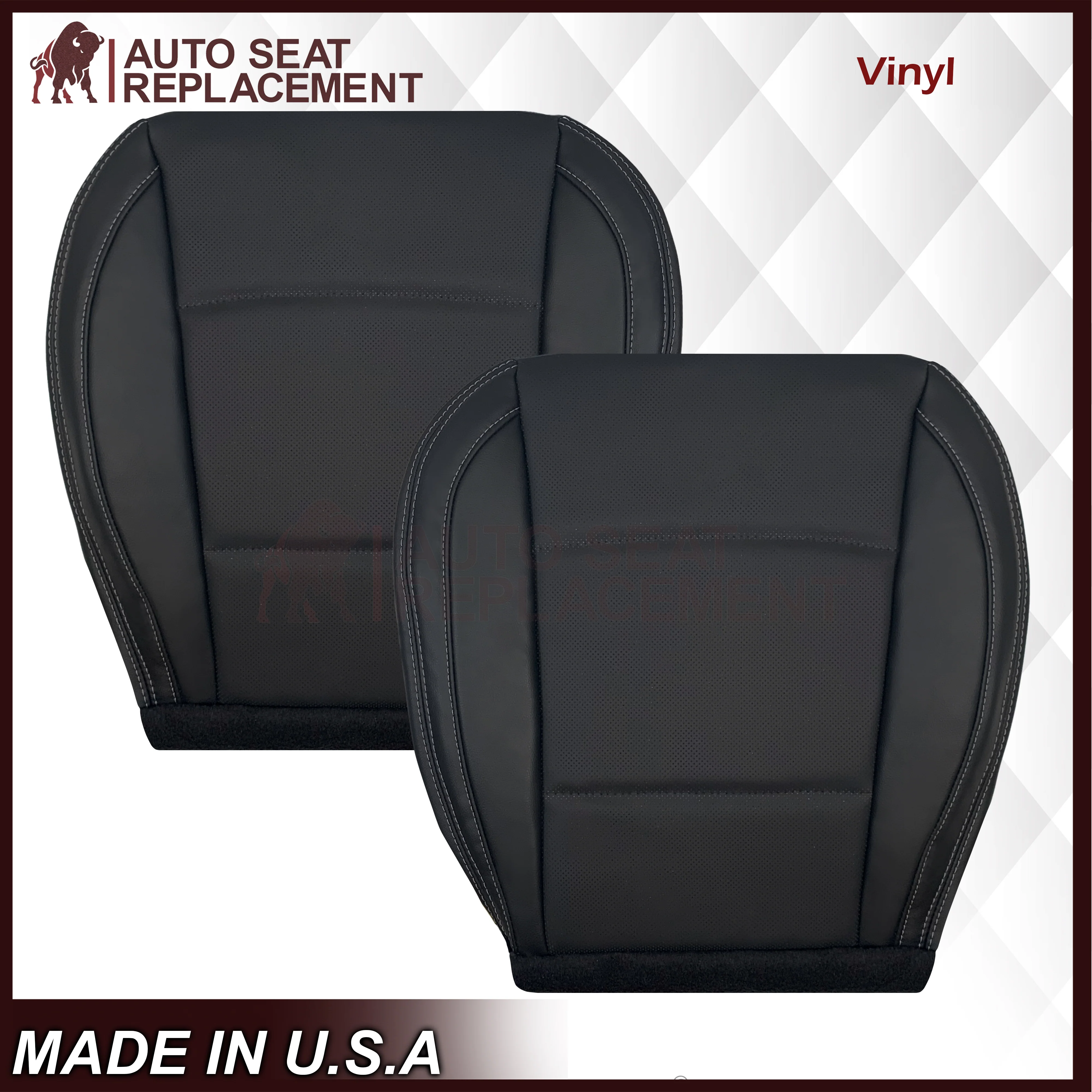 2015-2018 Subaru Outback Replacement Black Perforated Seat Covers: Choose Your Side - Image 4