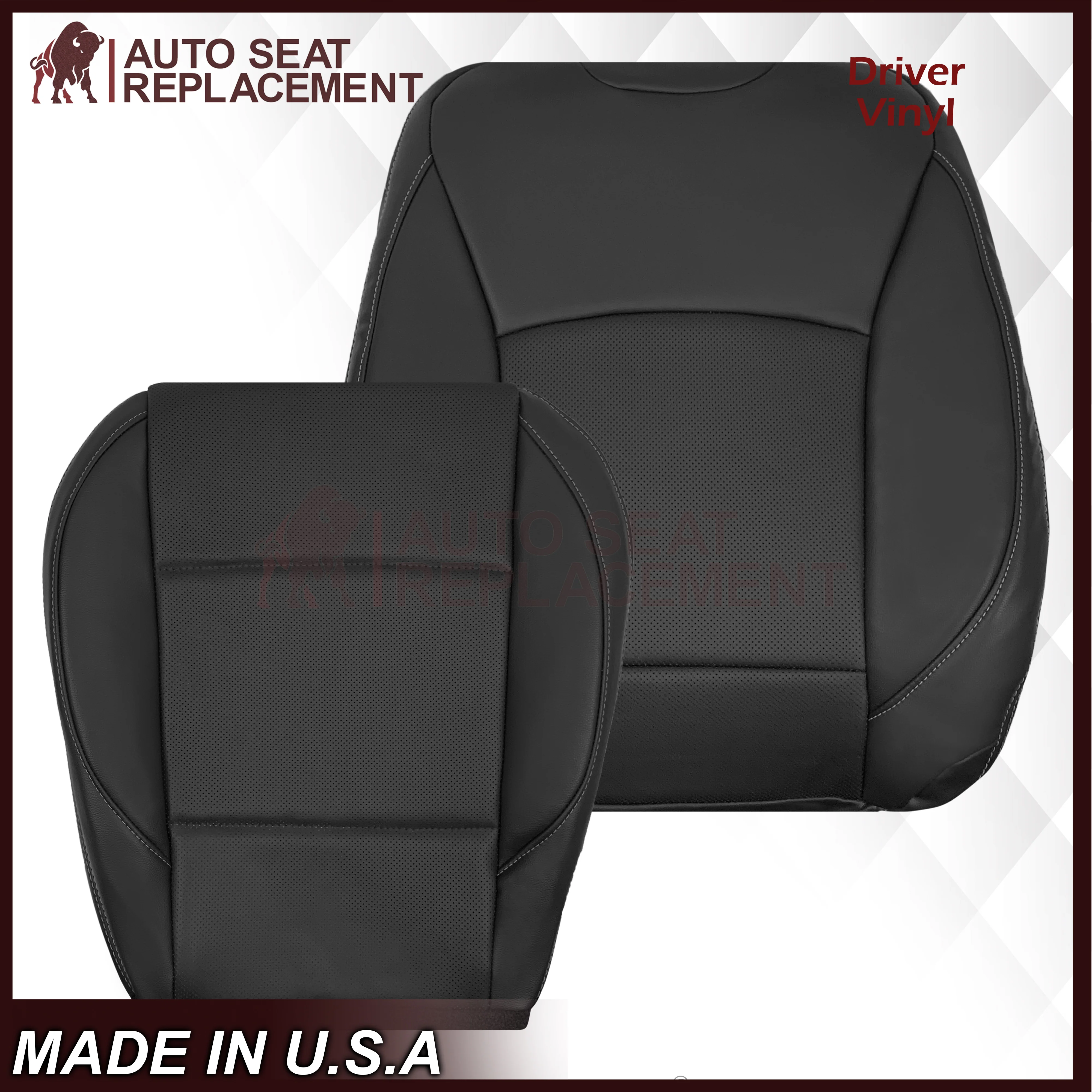 2015-2019 Subaru Outback LIMITED Replacement Leather Seat Covers: Perforated, Black - Image 21