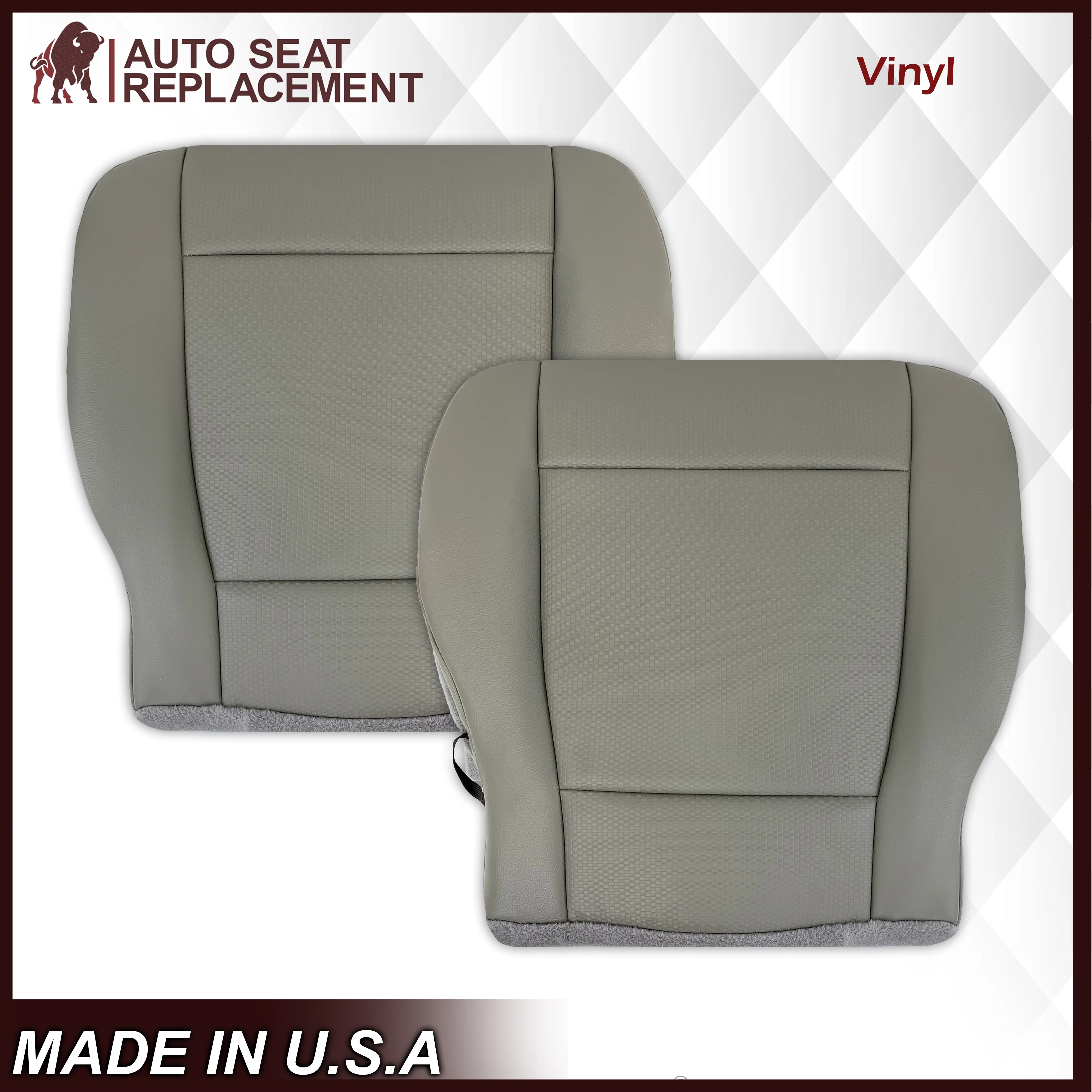 2015-2020 Ford F150 XL STX Work-Truck Base W/T Single-Cab Gray Seat Covers - Image 13