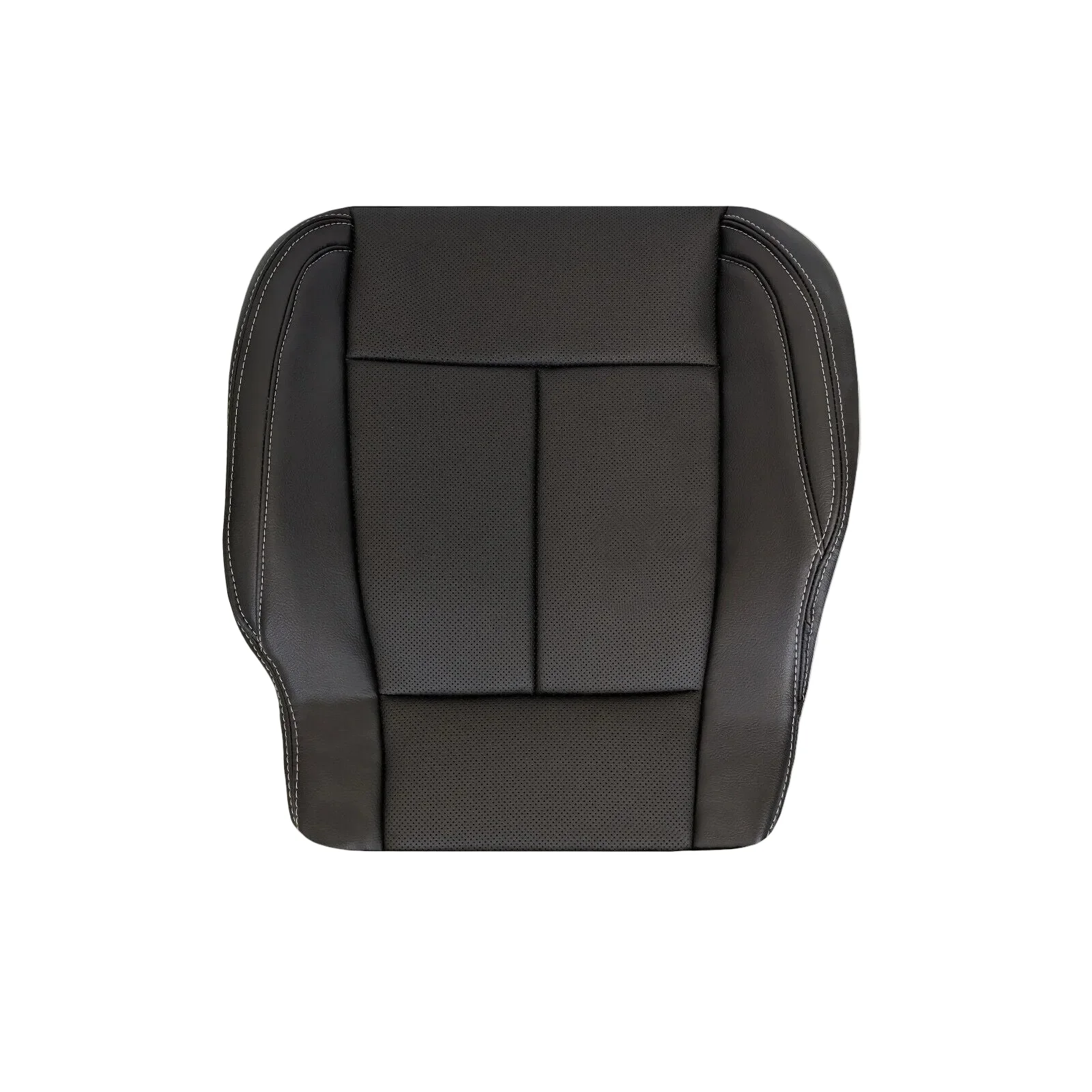 2015 - 2021 Ford F150 Super Crew Perforated Leather or Synthetic Leather Bottom Seat Cover In Black - Image 2