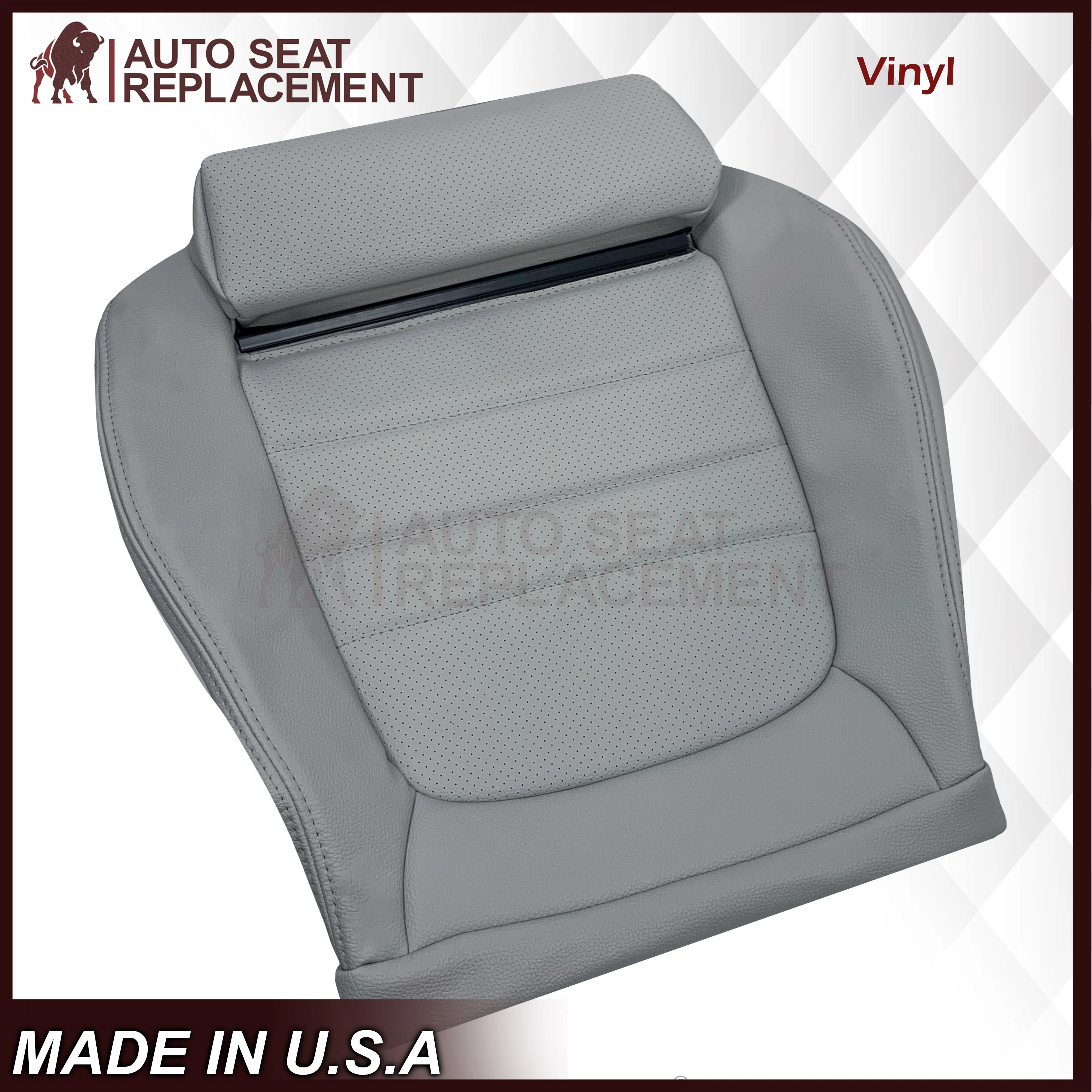 2015 - 2021 Mercedes Benz C250 C300 C350 Coupe Bottom Synthetic Leather Replacement Seat Cover In Gray - Image 4