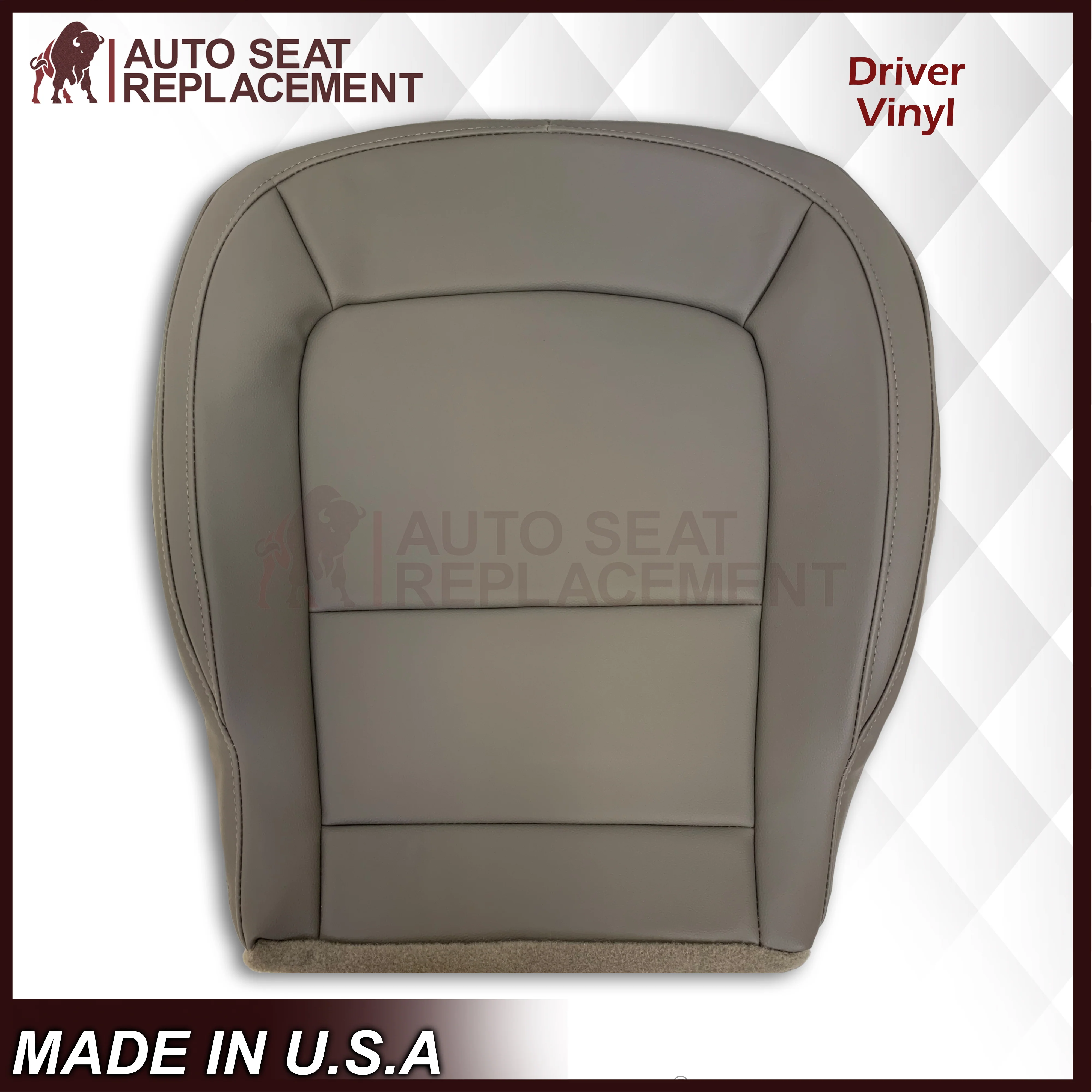 2015 - 2022 GMC Canyon & Canyon Denali (PERFORATED) Replacement Bottom Seat Covers in Jet Black OR Gray / Dune Tan: Choose your side - Image 6