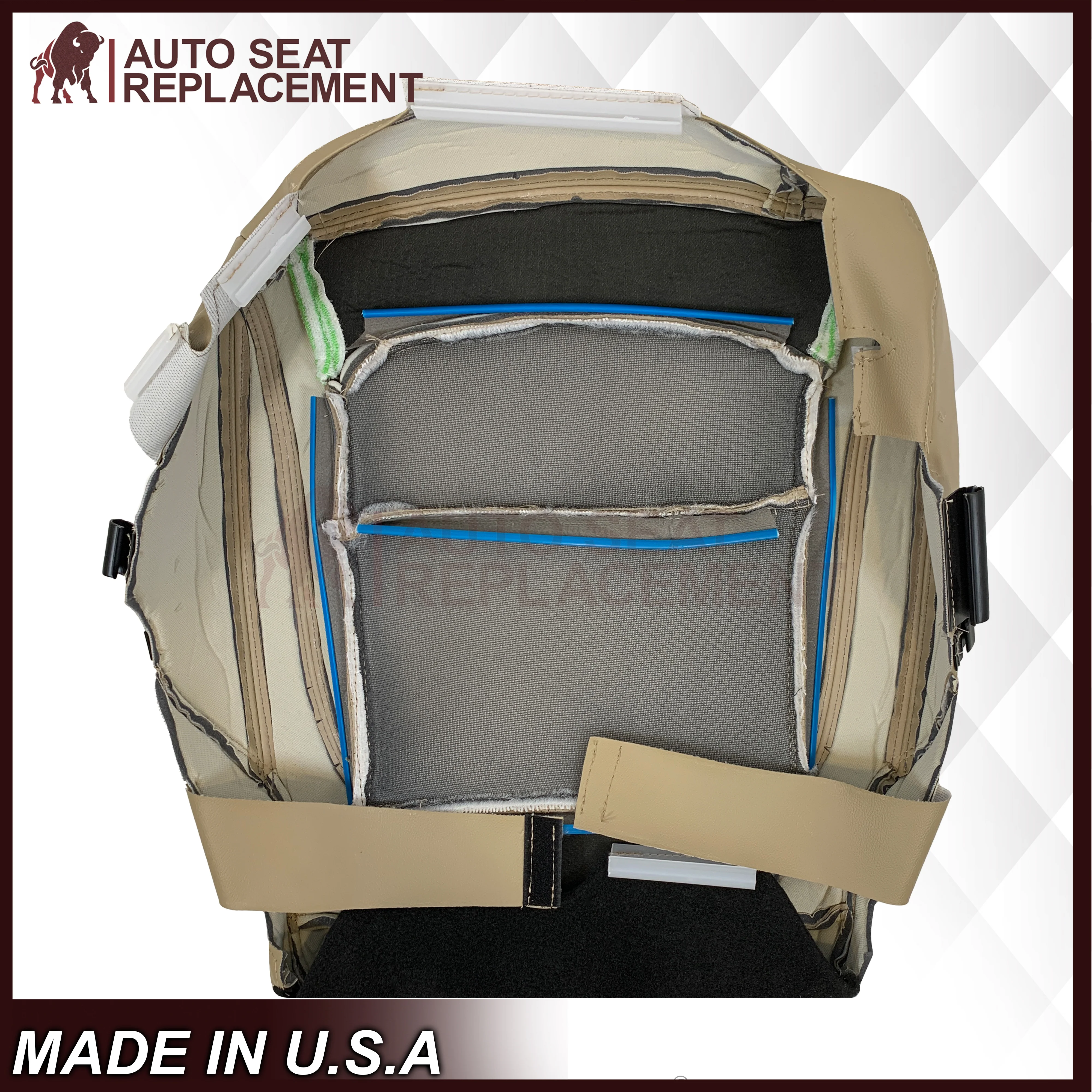 2016-2019 Ford Explorer Limited Replacement Leather or Synthetic Leather Seat Cover: Tan Perforated - Image 4