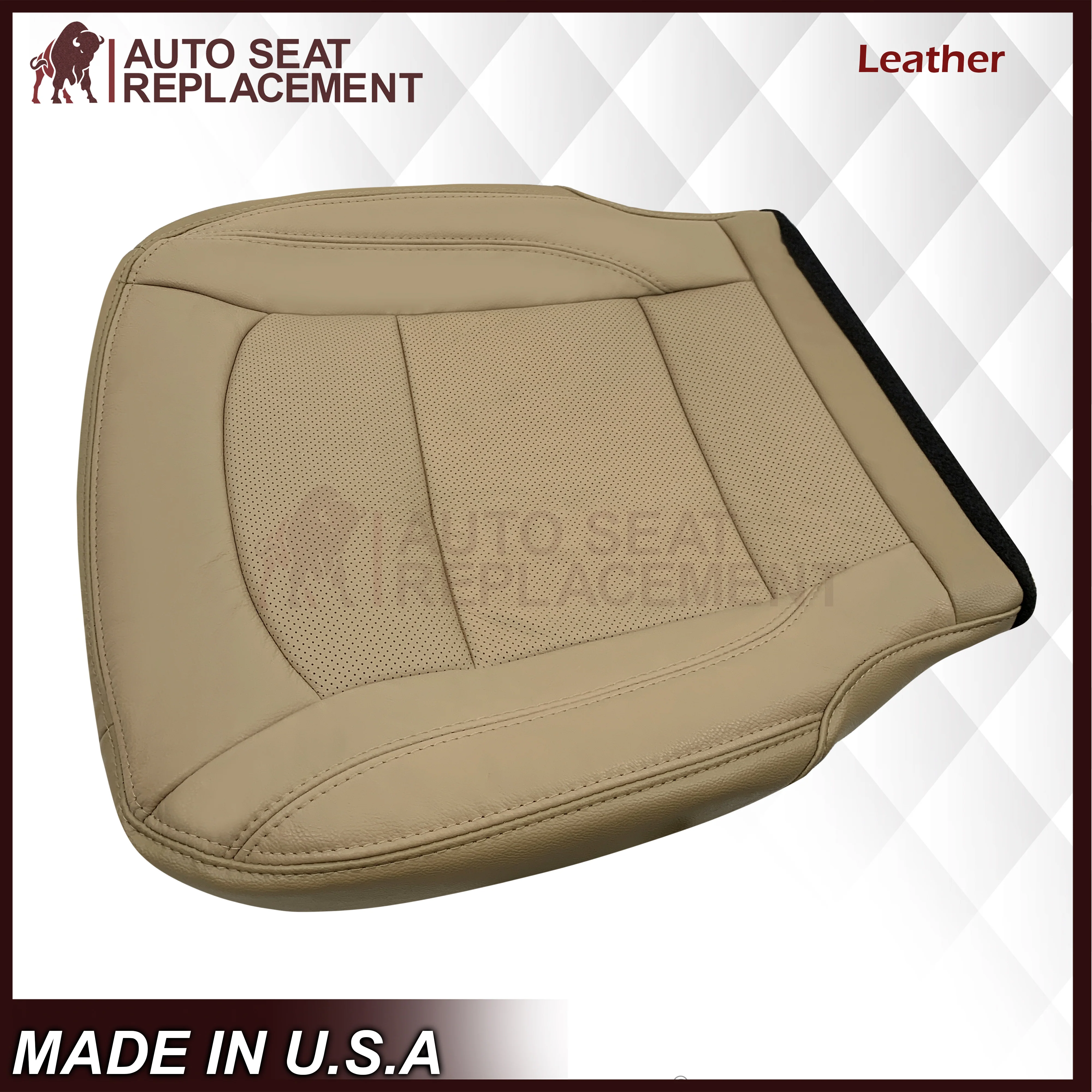 2016-2019 Ford Explorer Limited Replacement Leather or Synthetic Leather Seat Cover: Tan Perforated - Image 8