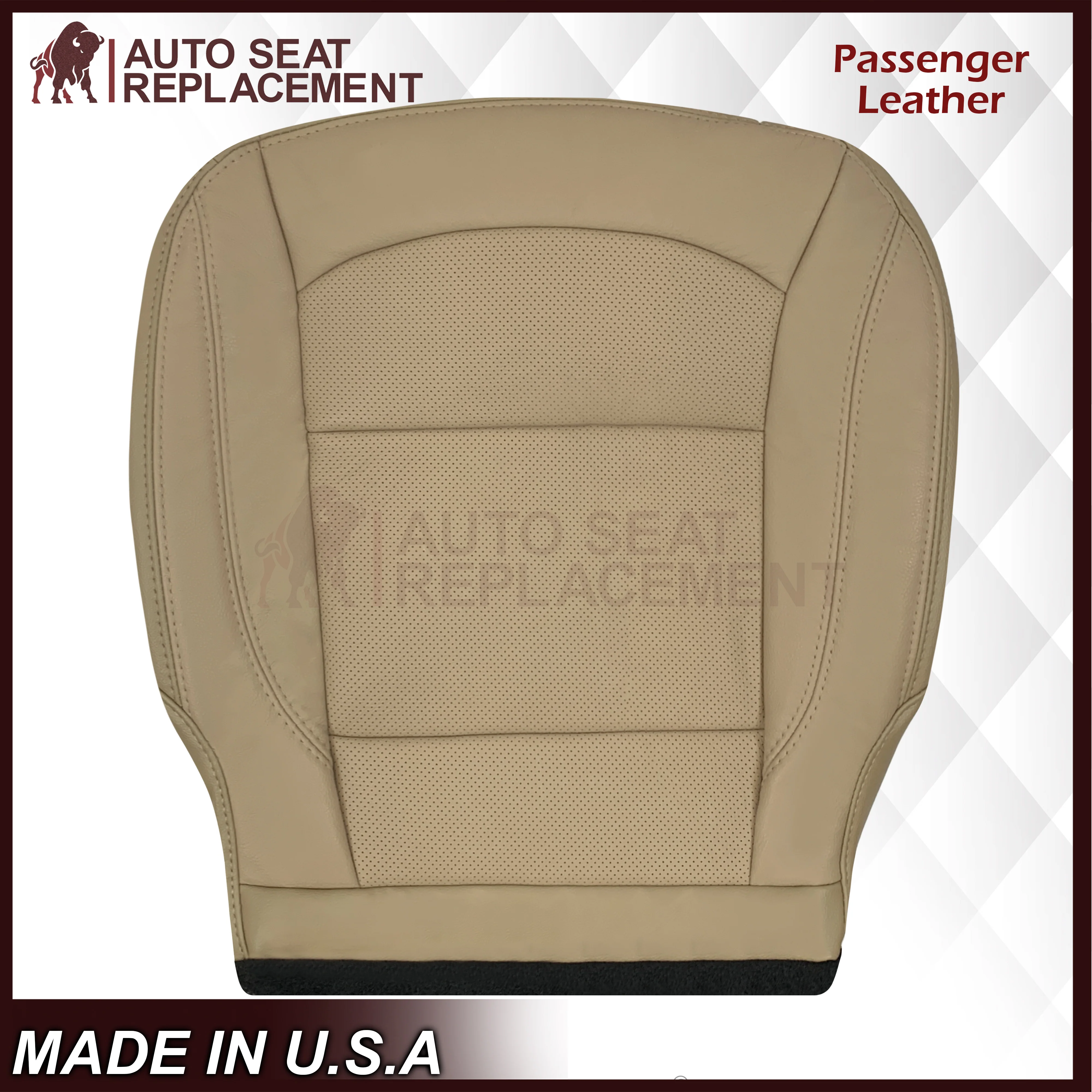 2016-2019 Ford Explorer Limited Replacement Leather or Synthetic Leather Seat Cover: Tan Perforated - Image 9