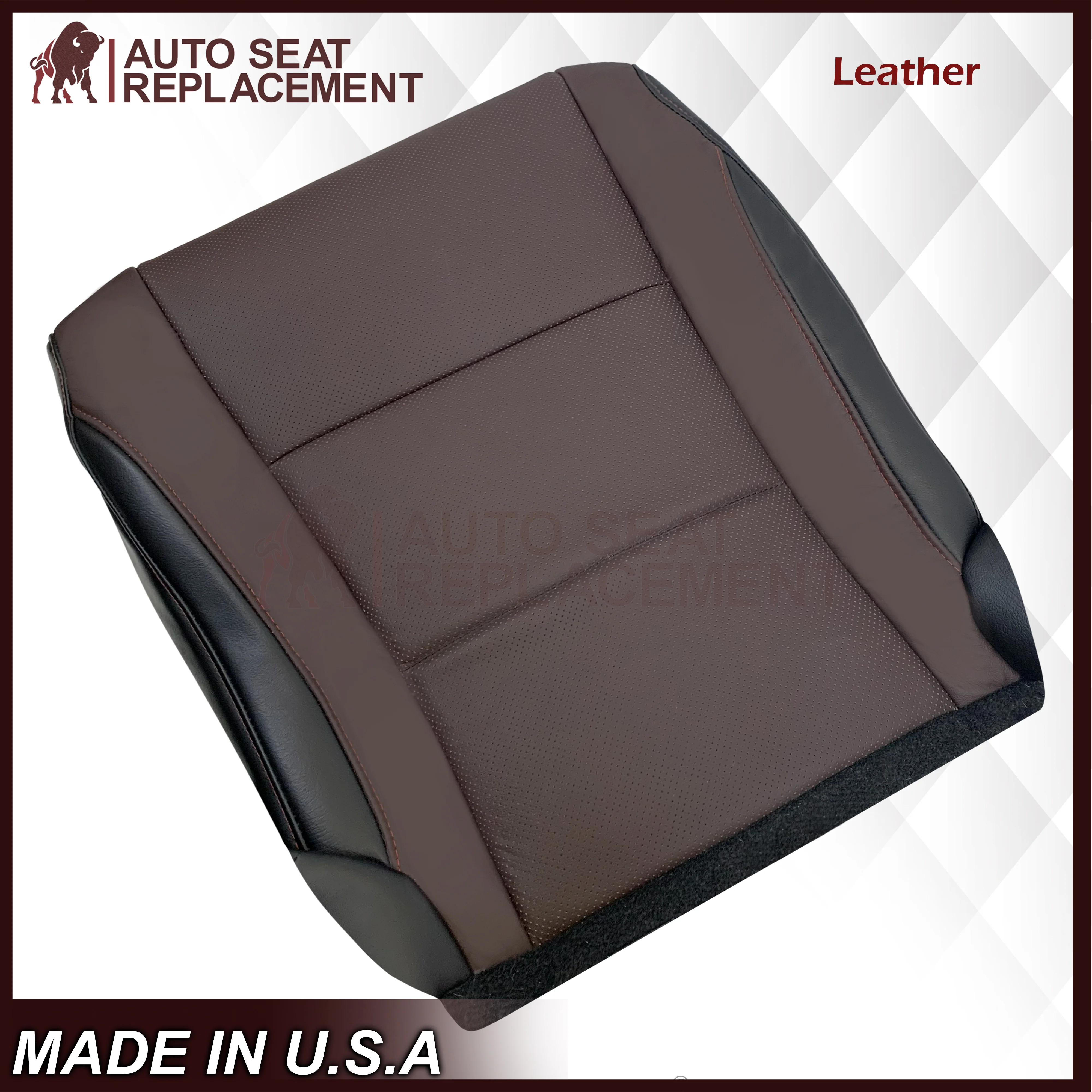 2016-2022 Lexus RX350 RX450h - Bottom GENUINE Leather Seat Cover: Brown Perforated - Image 7