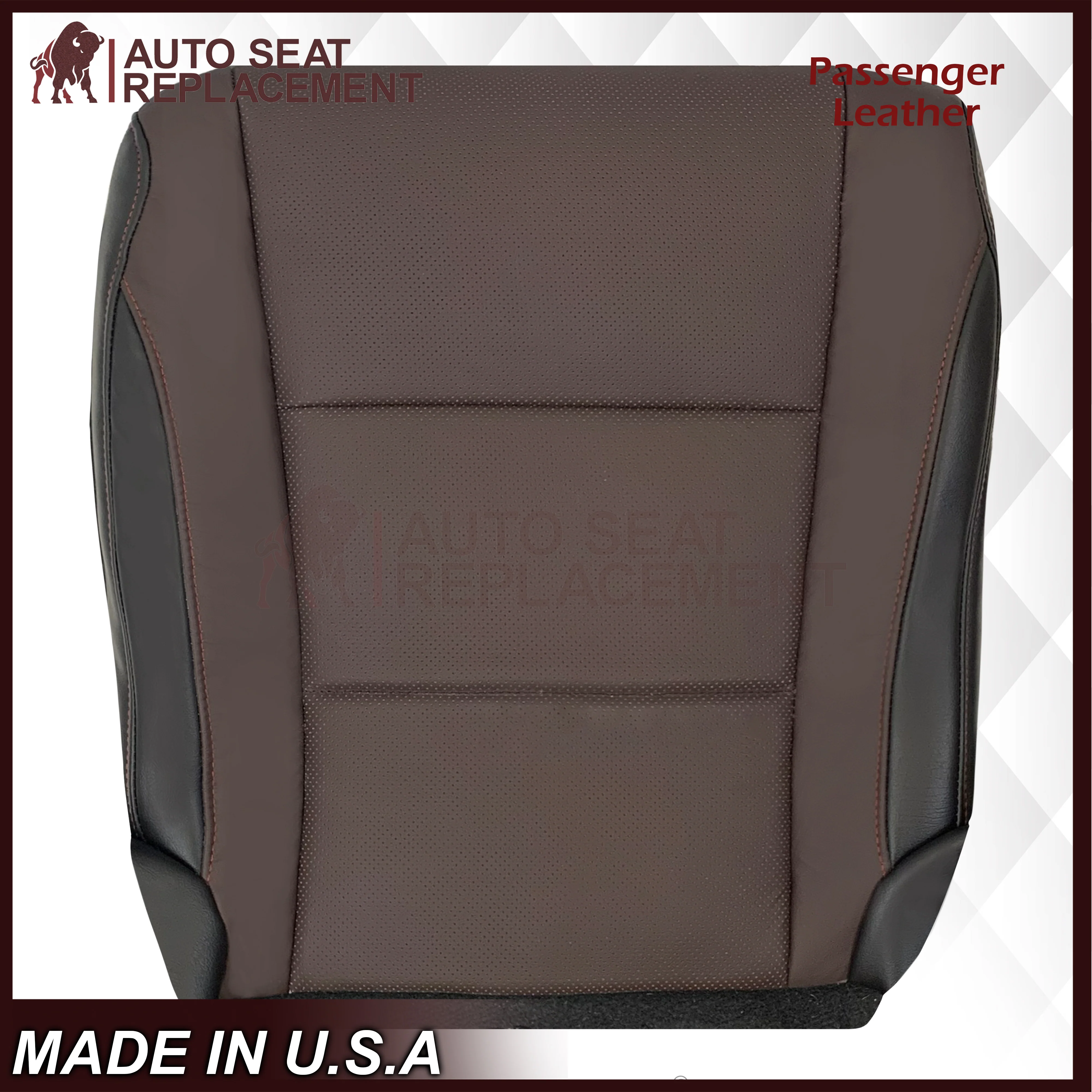2016-2022 Lexus RX350 RX450h - Bottom GENUINE Leather Seat Cover: Brown Perforated - Image 8