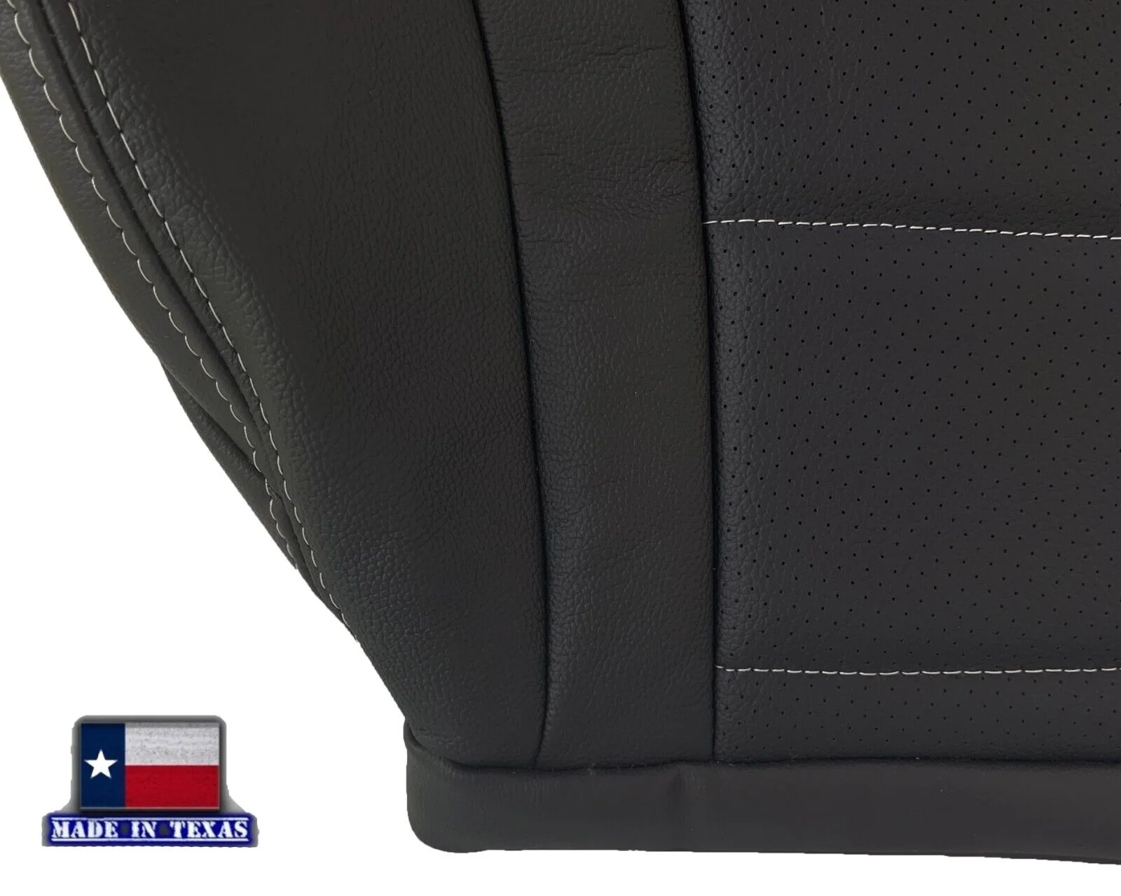 2016 - 2022 Mercedes Benz GLC Class C250, C300, C350 Driver OR Passenger Bottom Leather Seat Cover in Perforated Black - Image 14