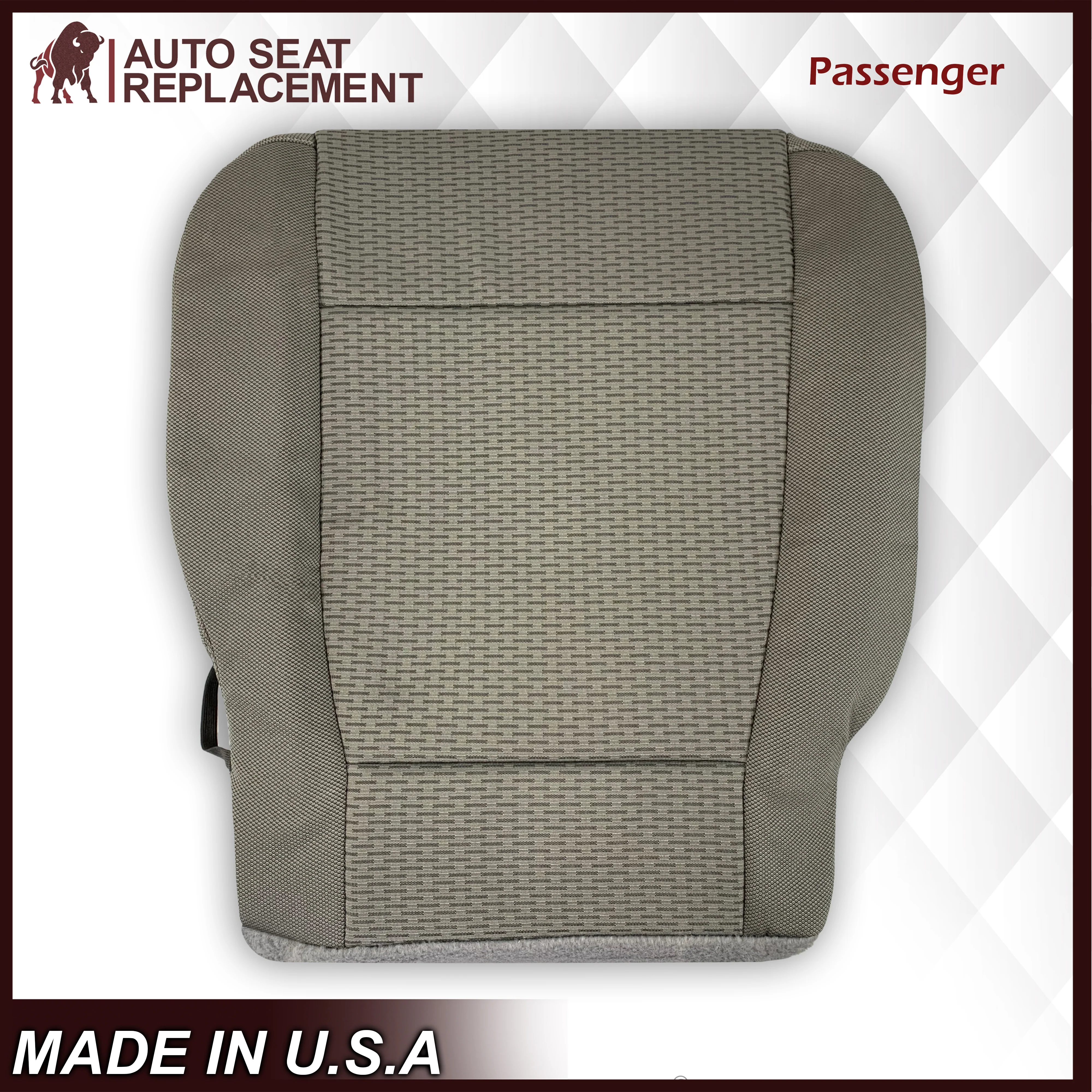 2017-2021 Ford F250 XLT Driver Or Passenger Side Cloth Replacement Seat Cover In Gray - Image 10