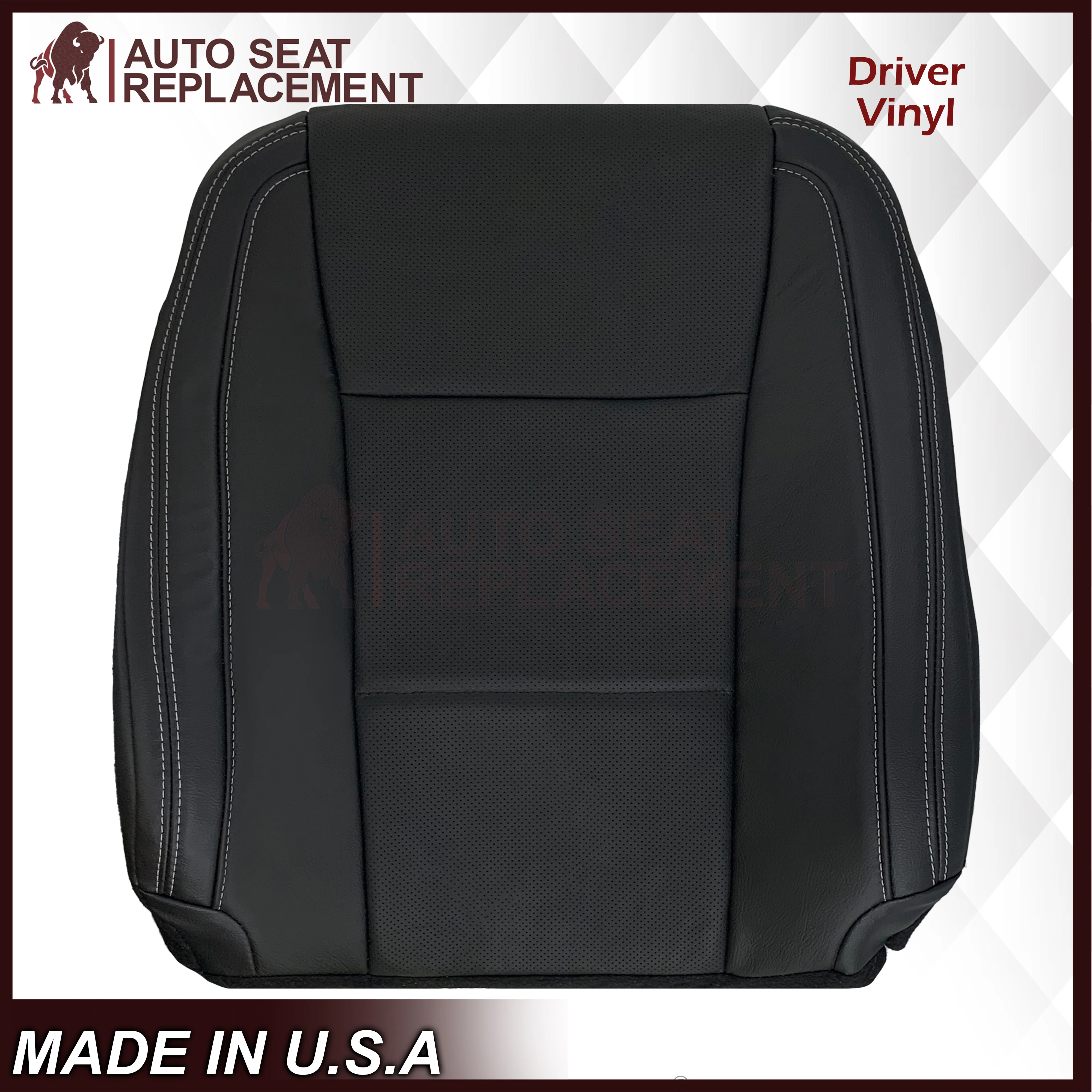 2017-2021 Ford F250 XLT Replacement Seat Covers In Charcoal Black - Image 10