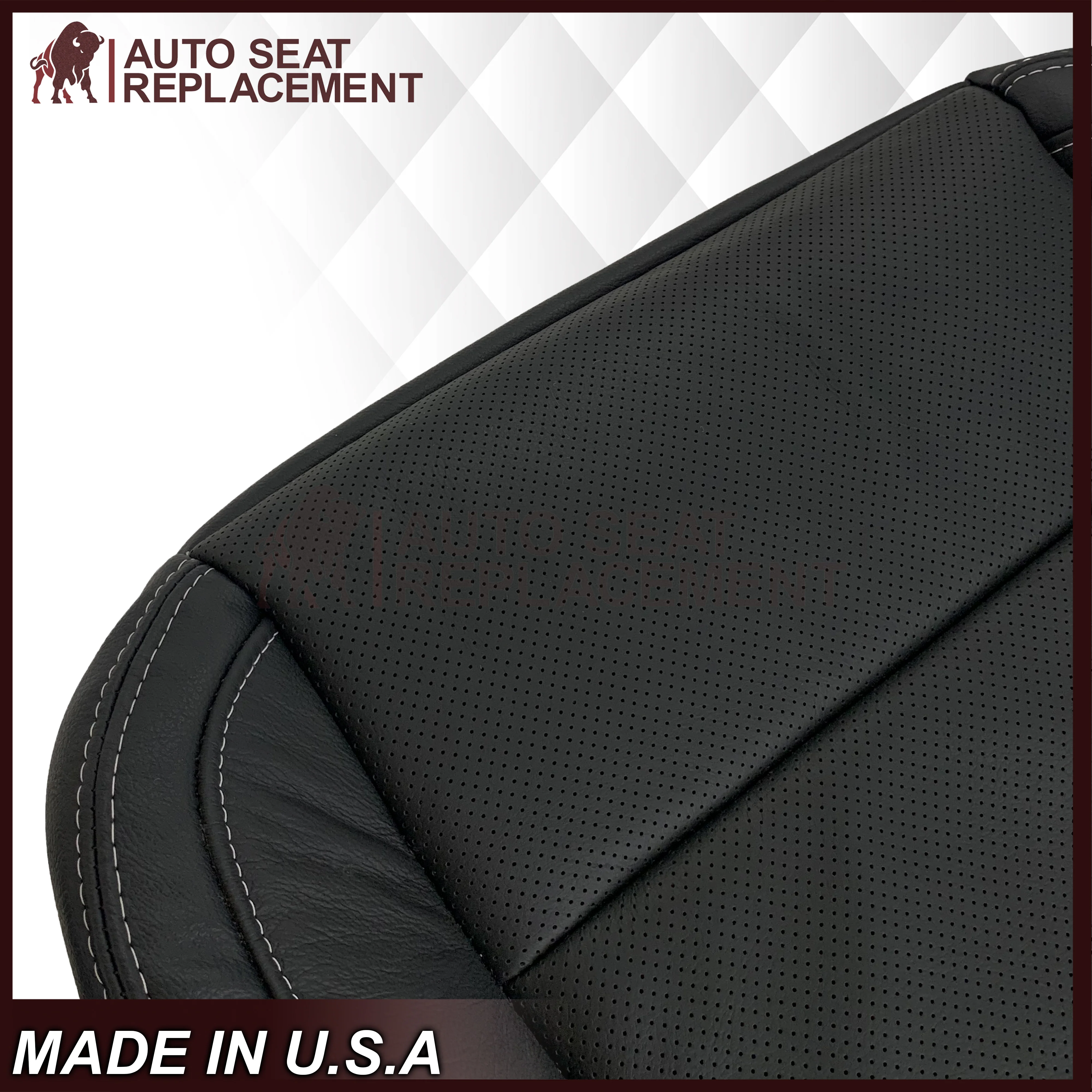 2017-2021 Ford F250 XLT Replacement Seat Covers In Charcoal Black - Image 3