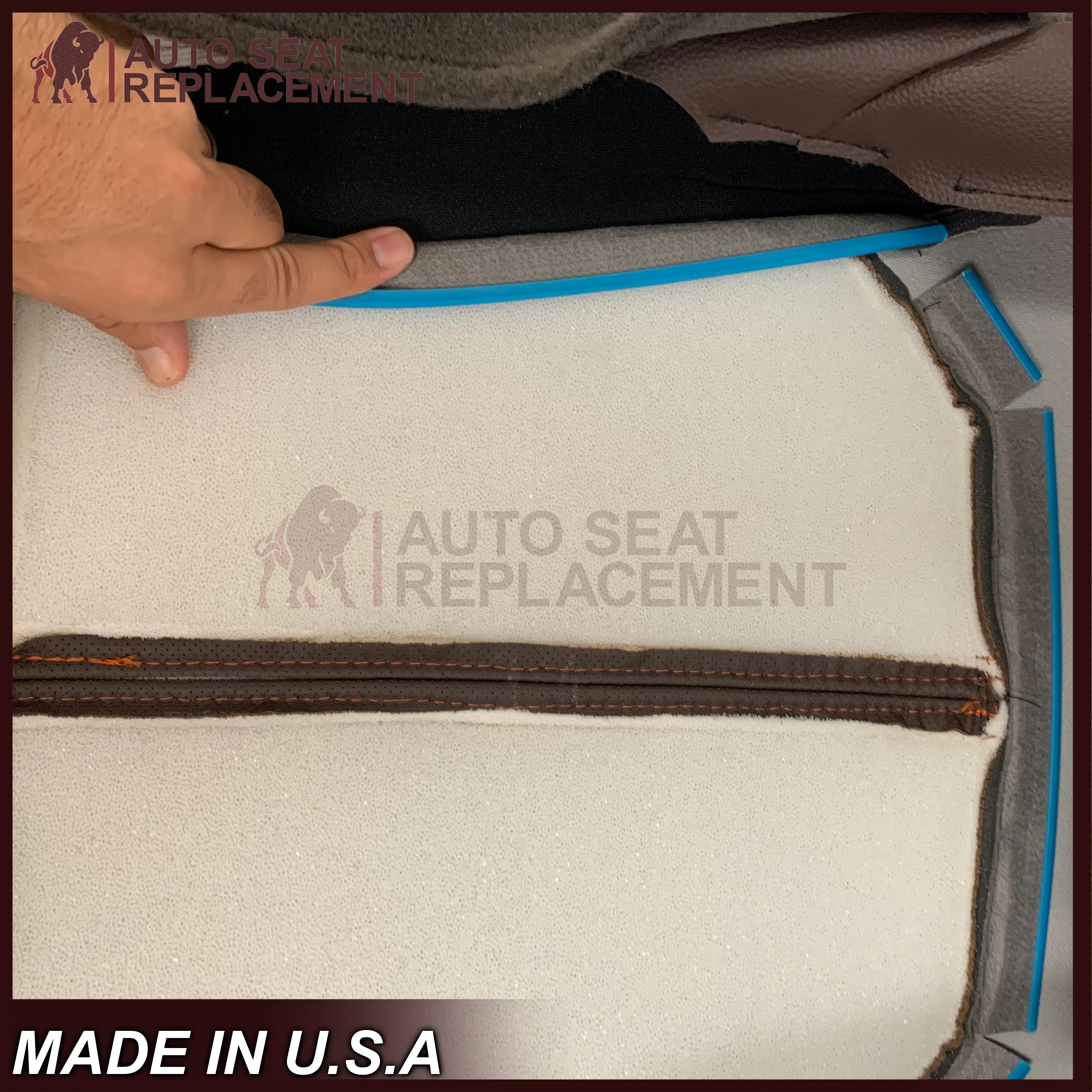 2017 - 2023 Ford F250 F350 King Ranch Leather Bottom Seat Cover In King Ranch - Image 10