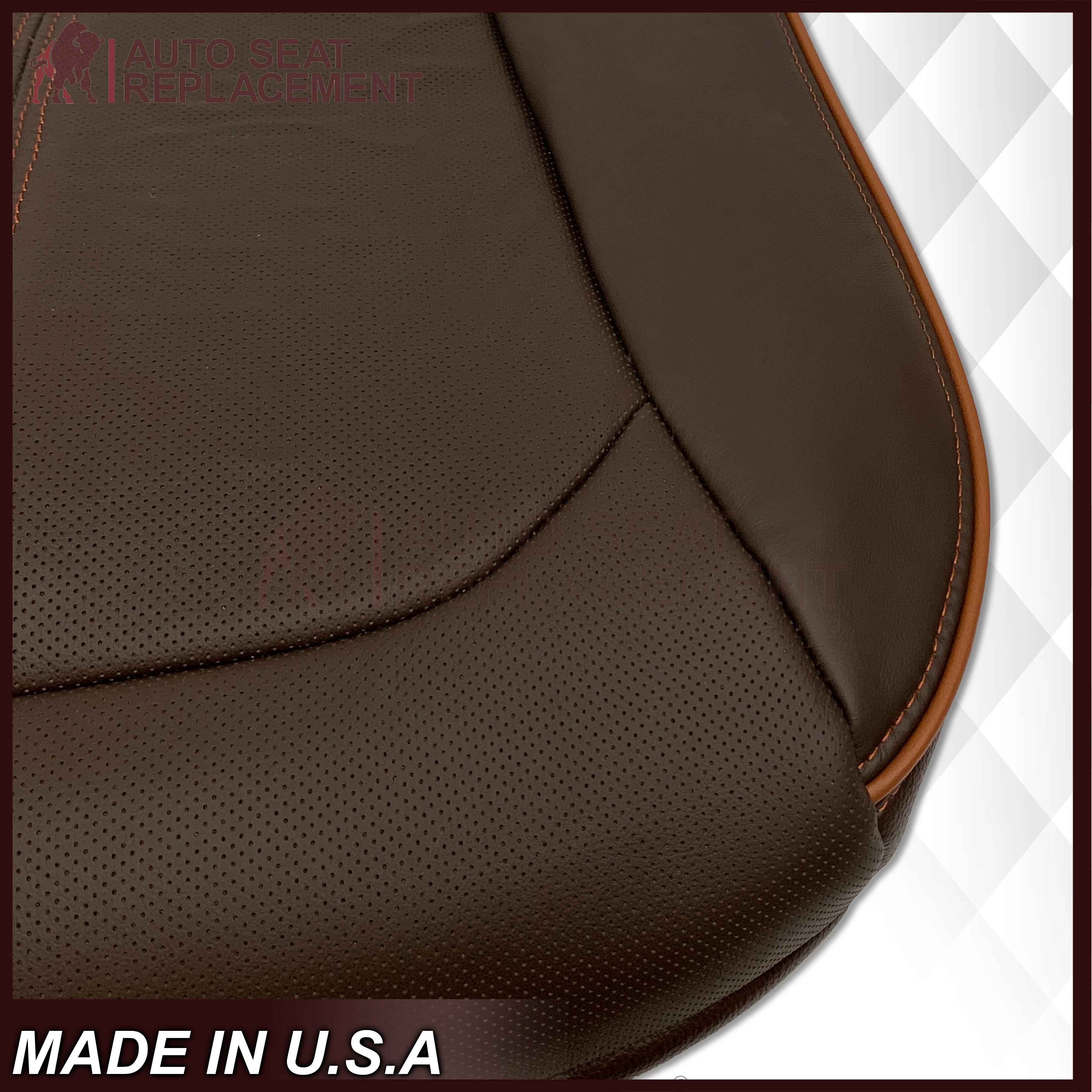 2017 - 2023 Ford F250 F350 King Ranch Leather Bottom Seat Cover In King Ranch - Image 9