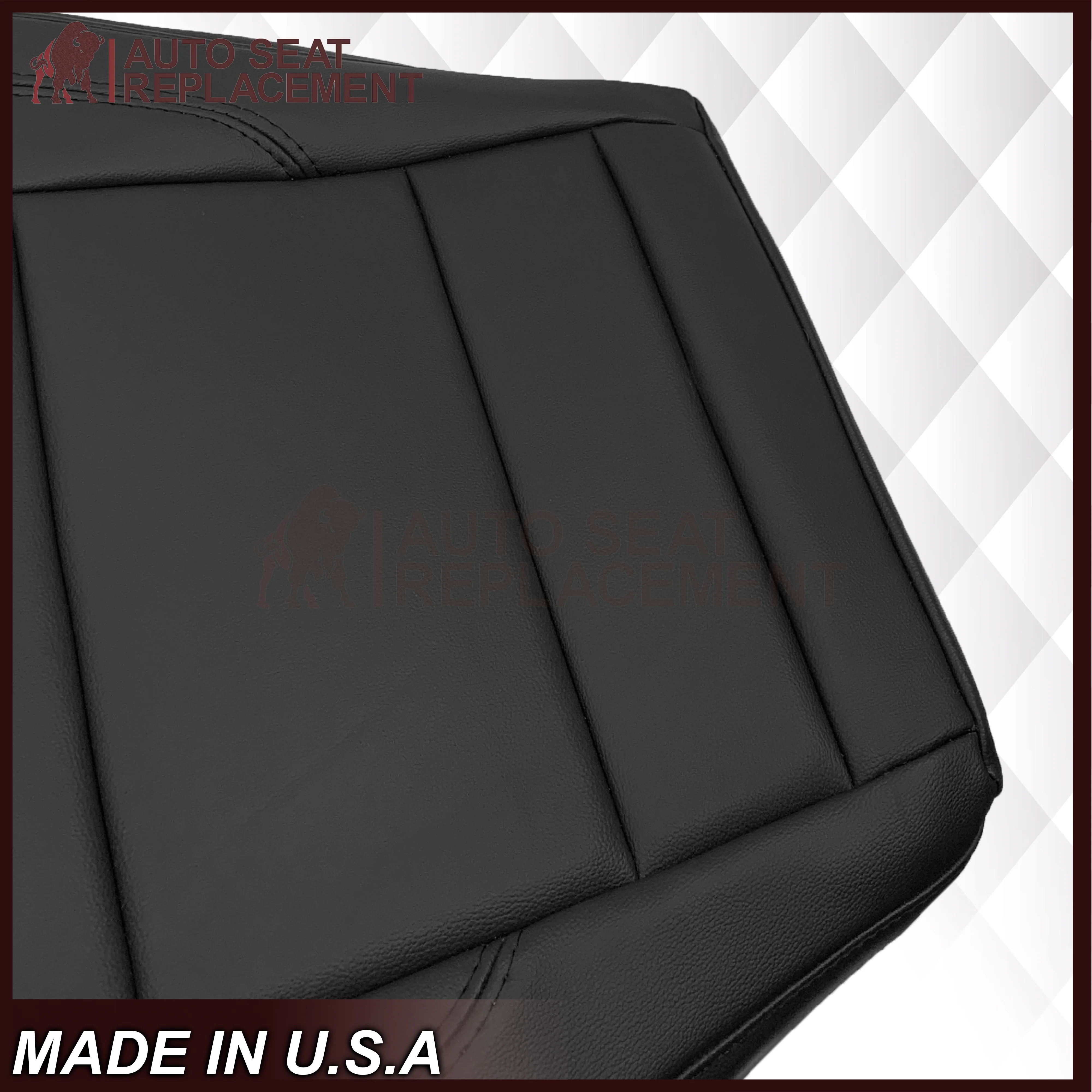 2019-2023 Chevy Tahoe, Suburban Solid Leather Replacement Seat Cover In Black - Image 10