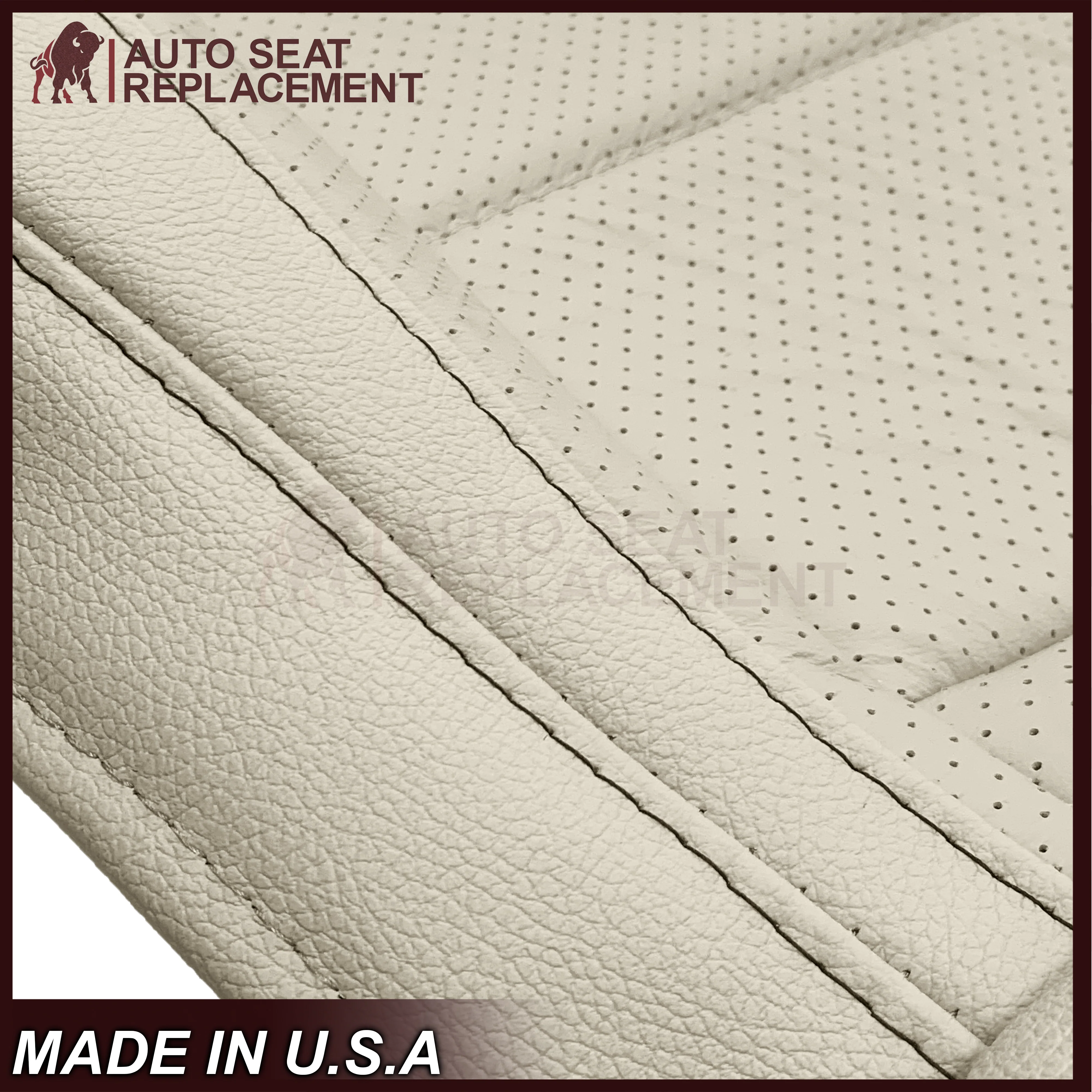 2020 - 2025 Mercedes Benz GLE350 GLE450 Bottom Perforated Replacement Seat Cover In Light Tan (Beige) - Image 7