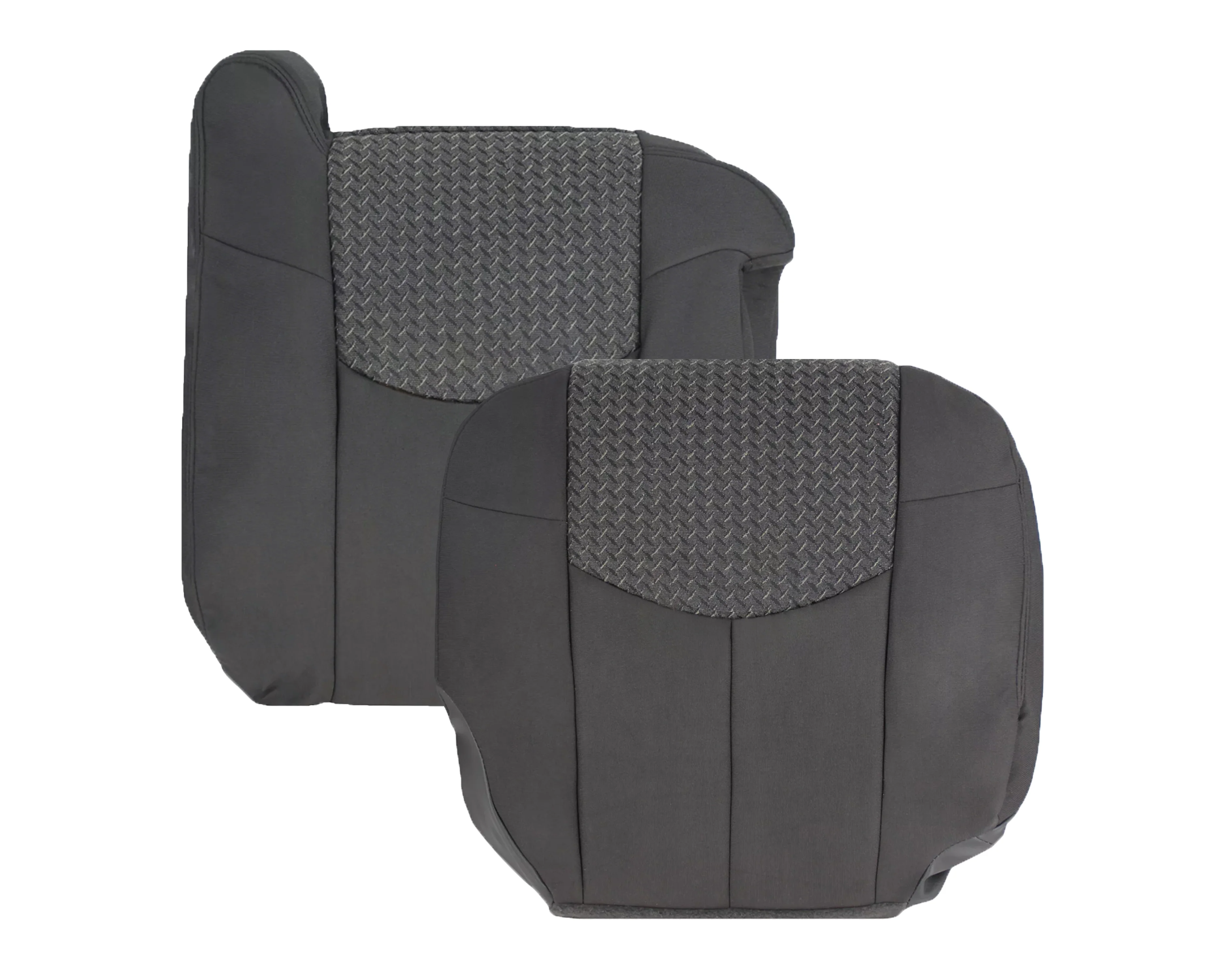 ONLY For 2002 Chevy Avalanche 1500/2500 Replacement Cloth Seat Covers In Dark Gray - Image 3